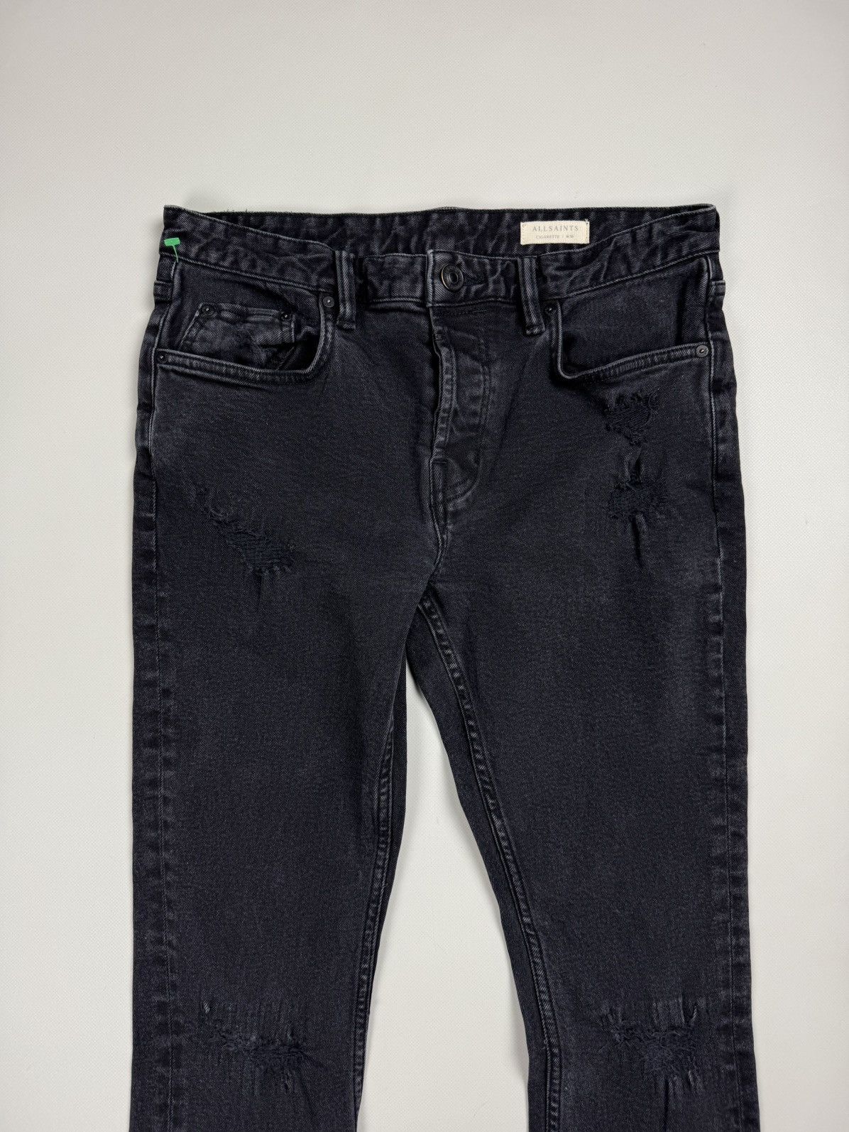 Allsaints × Japanese Brand Allsaints Cigarette Damaged Distressed Denim Skinny Jeans Size US 30 / EU 46 - 7 Thumbnail