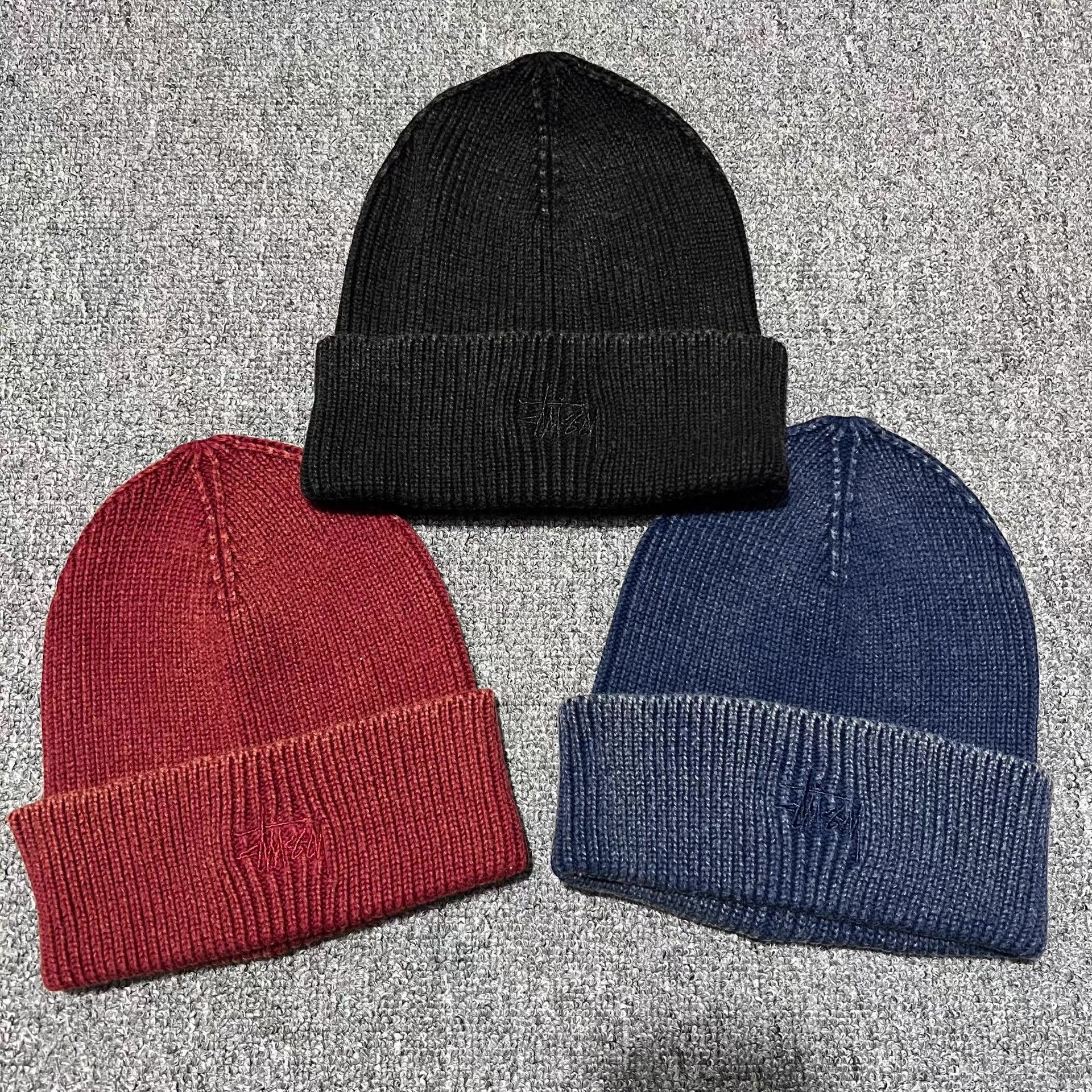 Stussy Stussy Washed Vintage Embroidered Logo Knit Beanie Q7 Size ONE SIZE - 1 Thumbnail