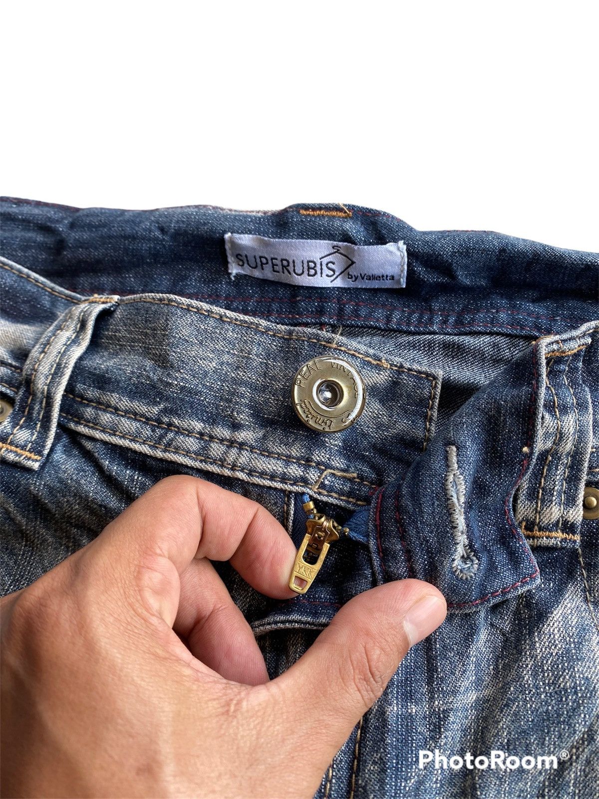 Hysteric Glamour × Japanese Brand Faded Black Japan Real Vintage Distressed Denim p186 Size US 34 / EU 50 - 5 Thumbnail