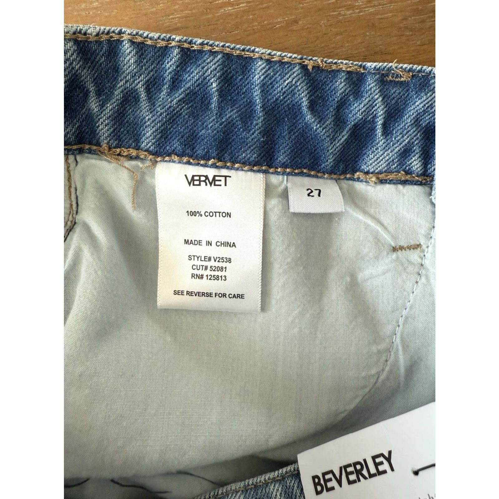 Vintage Vervet Jeans Womens 27 Distressed Light Wash High Rise Straight 5-Pocket Denim Blue Size 27" / US 4 / IT 40 - 5 Thumbnail