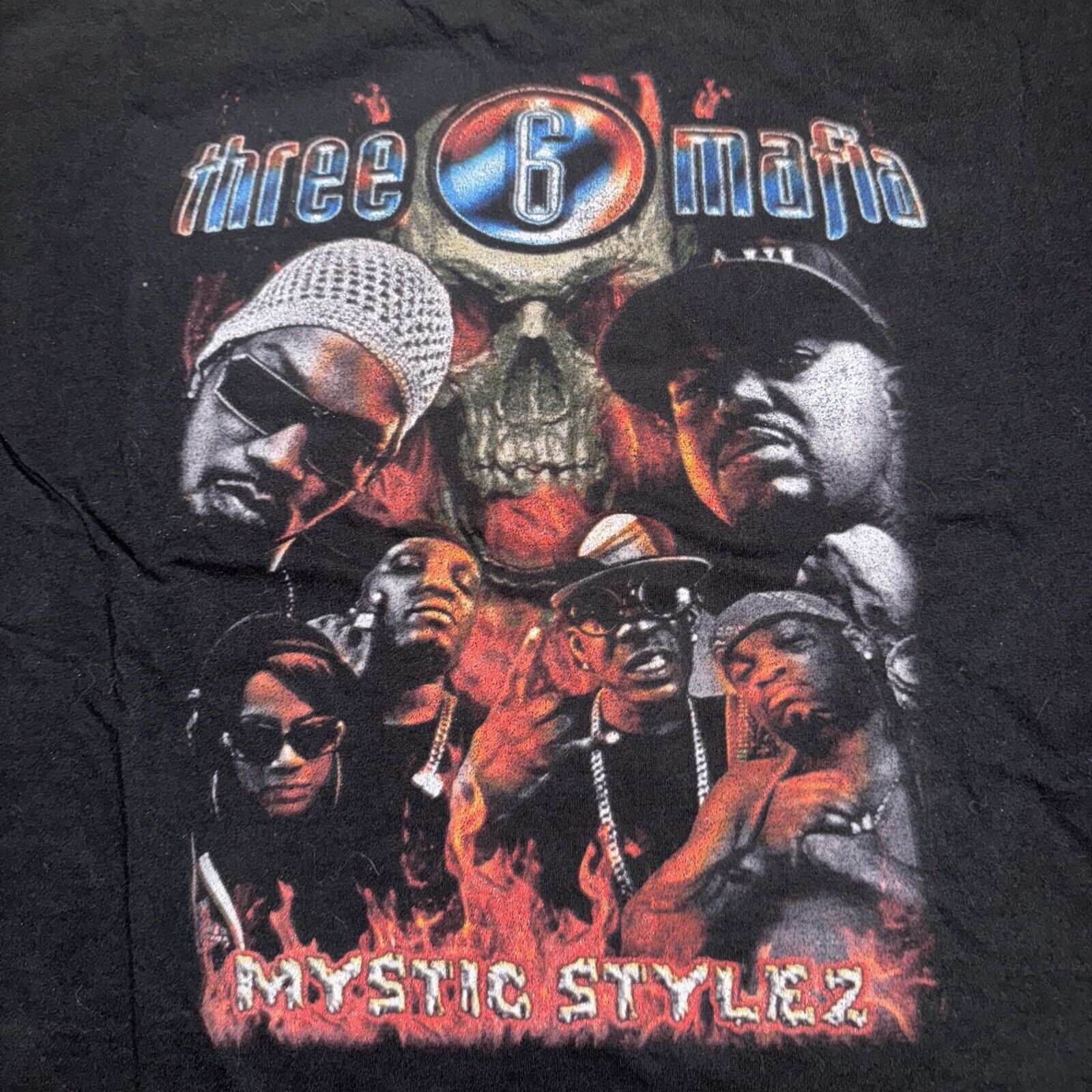 Band Tees × Japanese Brand × Vintage Three 6 Mafia Mystic Stylez T-Shirt Black 2XL 25x28 Size US XXL / EU 58 / 5 - 2 Thumbnail