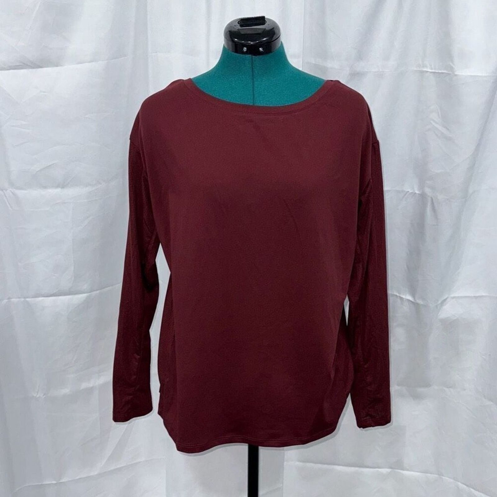 Fabletics Fabletics Red Cinched Back Long Sleeve Shirt | Sz M, NWT Size M / US 6-8 / IT 42-44 - 2 Thumbnail