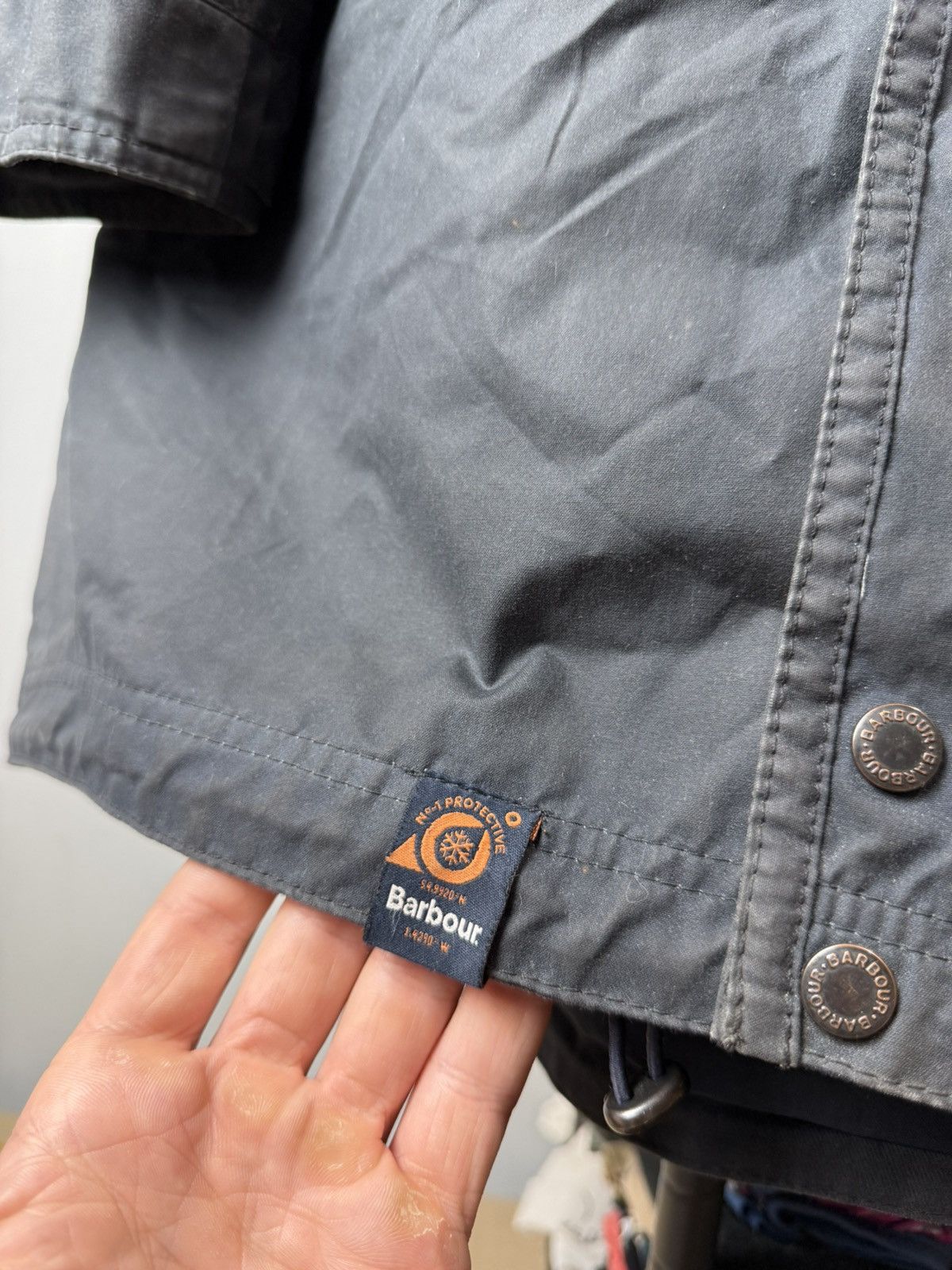 Barbour 💥 Rare! Vintage Barbour Wax Jacket Casual Greatcoat Size US L / EU 52-54 / 3 - 8 Thumbnail
