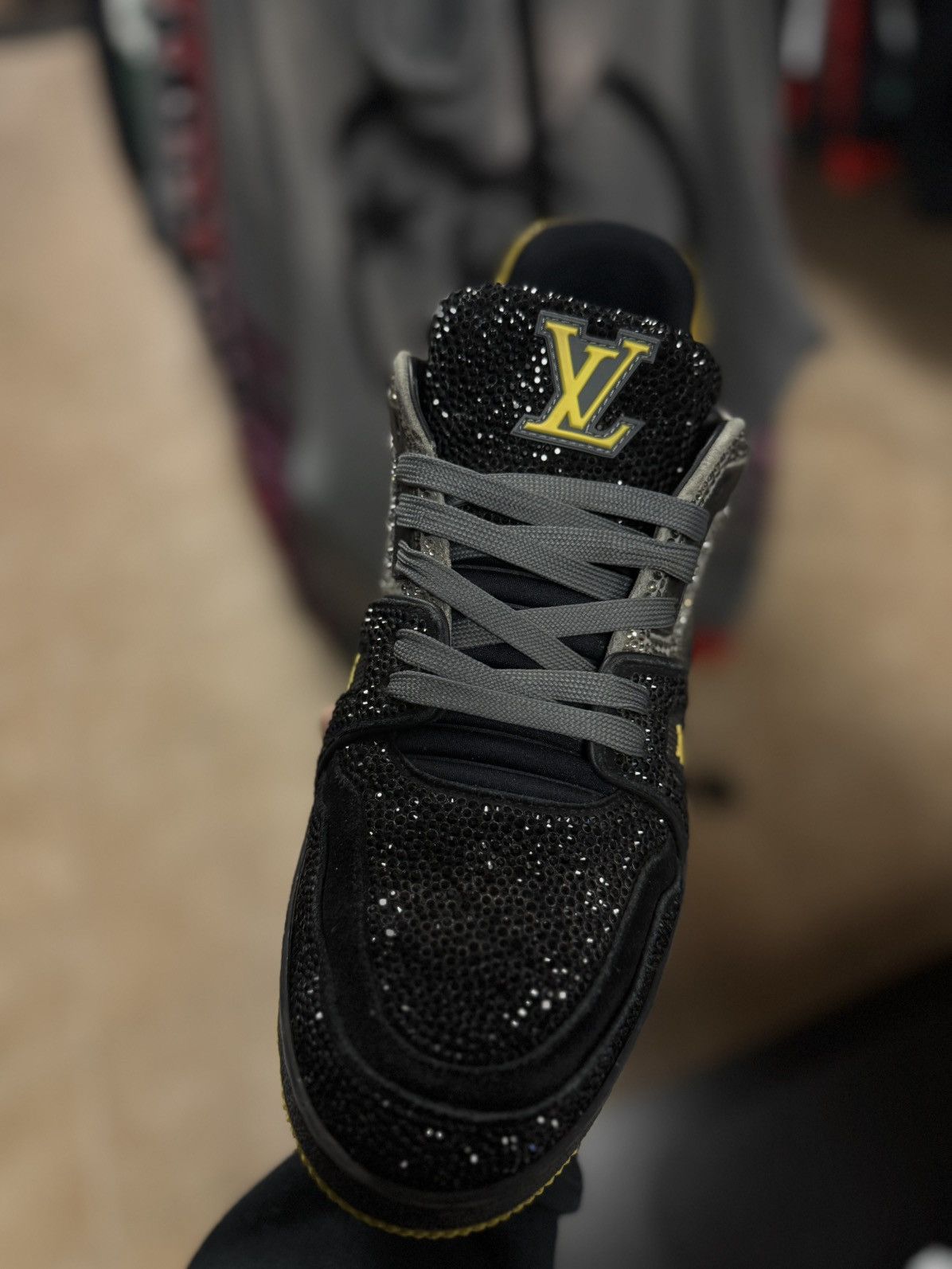 Louis Vuitton × Swarovski Louis Vuittion Swarovski Crystal Trainer 9LV/10US $5800 Size US 10 / EU 43 - 12 Thumbnail