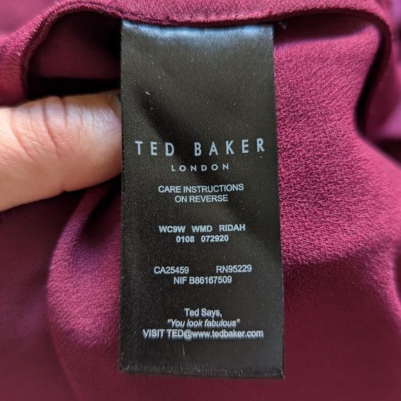Ted Baker Ted Baker RIDAH One-Shoulder Satin Dress Oxblood Size 5 Size XL / US 12-14 / IT 48-50 - 12 Thumbnail