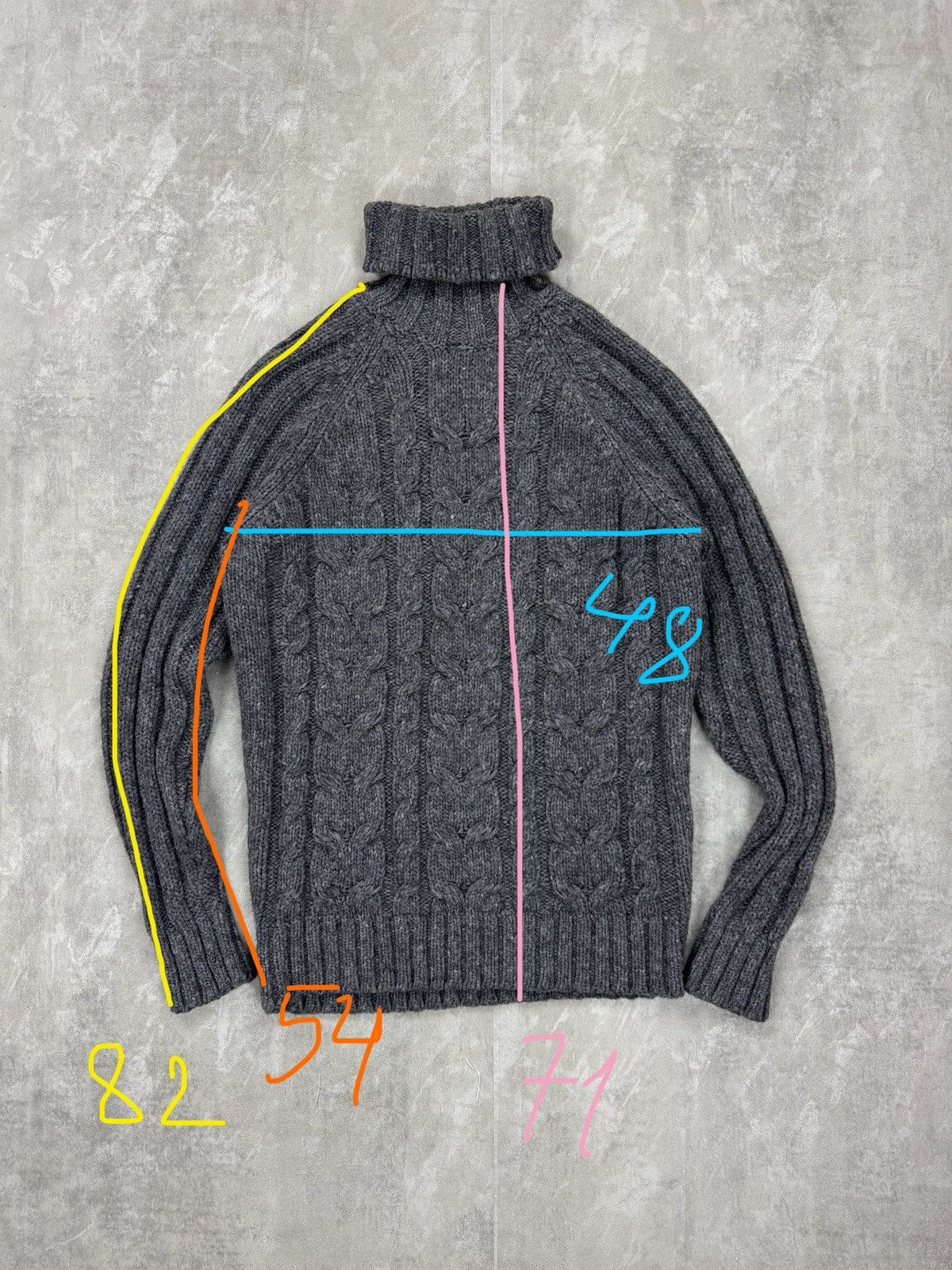 Other Alpha Massimo Rebecchi Merino Wool cable turtleneck size M Size US M / EU 48-50 / 2 - 6 Thumbnail