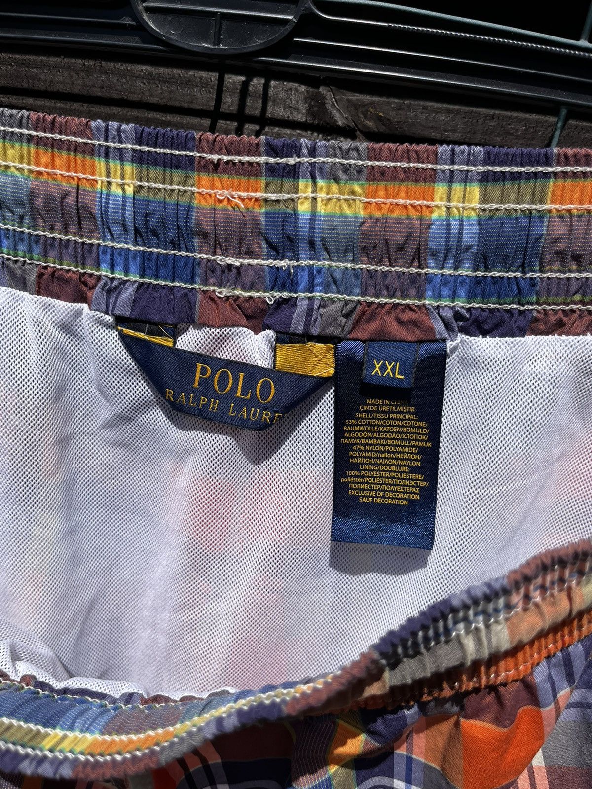 Polo Ralph Lauren × Ralph Lauren 🩳 POLO RALPH LAUREN PLAID SWIM TRUNKS STREETWEAR Y2K SHORTS Size US 38 / EU 54 - 14 Thumbnail