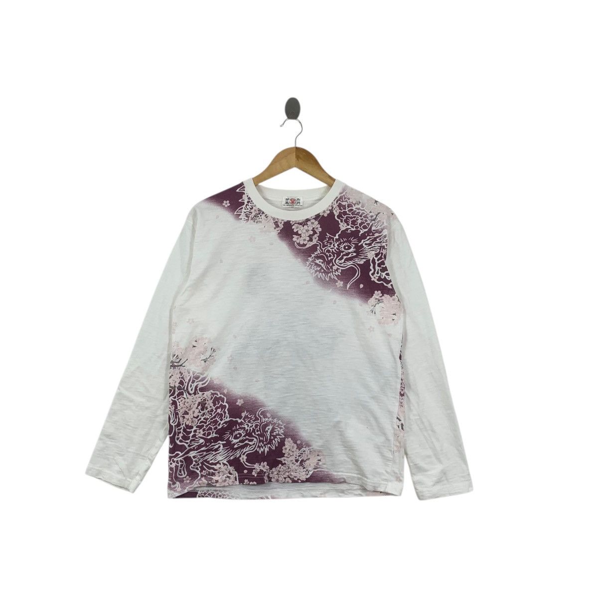 Other Vintage JAPAN TRADITIONAL GEISHA Sakura AOP Tee Shirt Top Size L / US 10 / IT 46 - 1 Thumbnail
