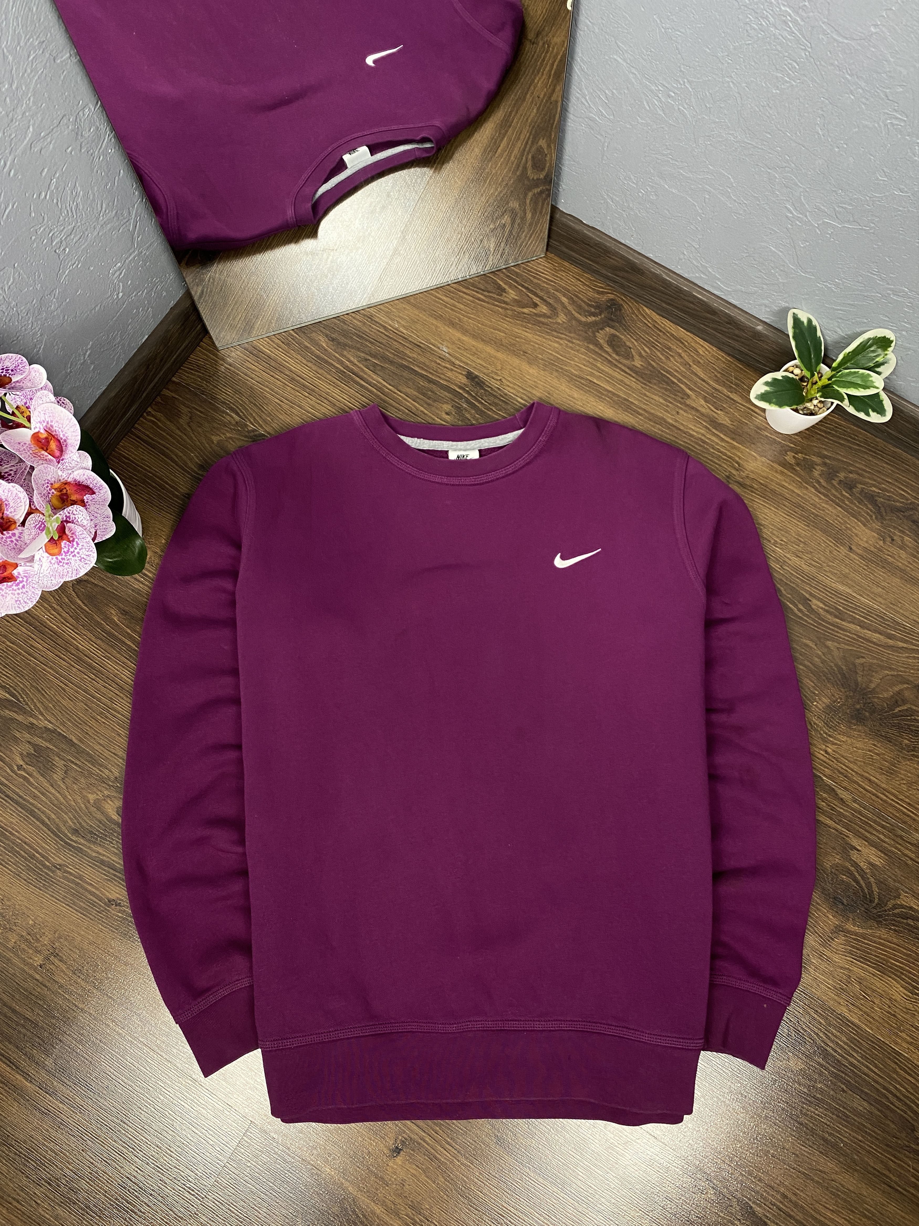 Nike × Vintage Nike mini swoosh sweatshirt y2k Size US XL / EU 56 / 4 - 1 Thumbnail