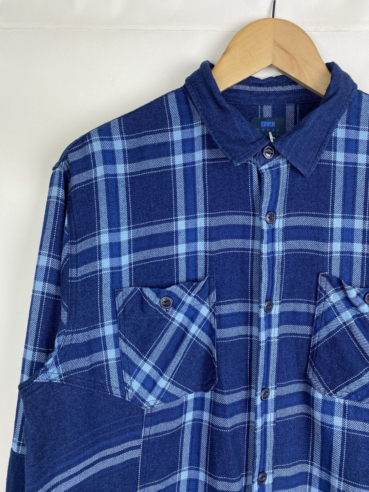 Edwin Edwin Indigo men’s long sleeve checked merge shirt size M Size US M / EU 48-50 / 2 - 5 Thumbnail