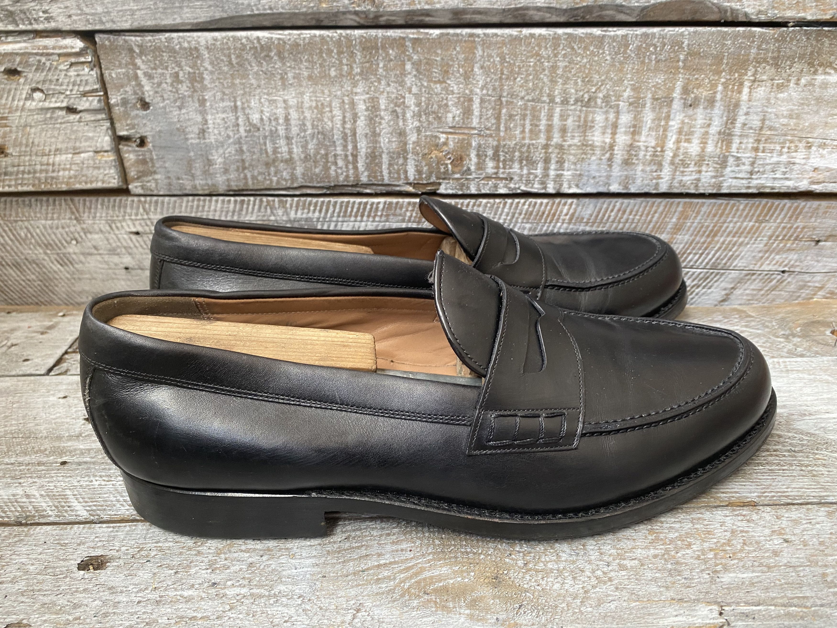 Heinrich Dinkelacker Heinrich dinkelacker black leather penny loafer uk 10 Size US 11 / EU 44 - 7 Thumbnail