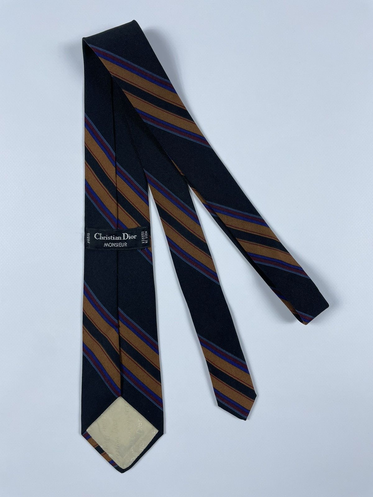 Christian Dior Monsieur Vintage Christian Dior Monsieur Silk striped Tie Size ONE SIZE - 2 Thumbnail