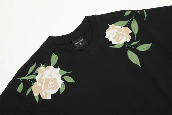 Japanese Brand x Aoi Street retro rose print pure cotton loose casual tee Size US M / EU 48-50 / 2 - 3 Thumbnail