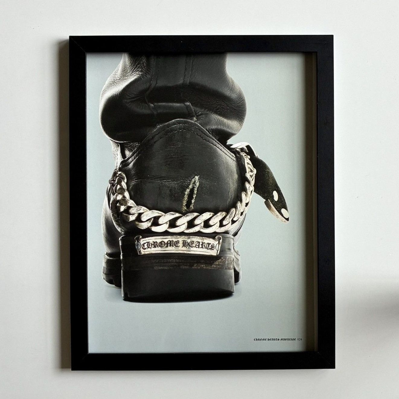 Chrome Hearts × Japanese Brand × Vintage Chrome Hearts Black Boot photo Framed poster 9x11 Size ONE SIZE - 1 Thumbnail