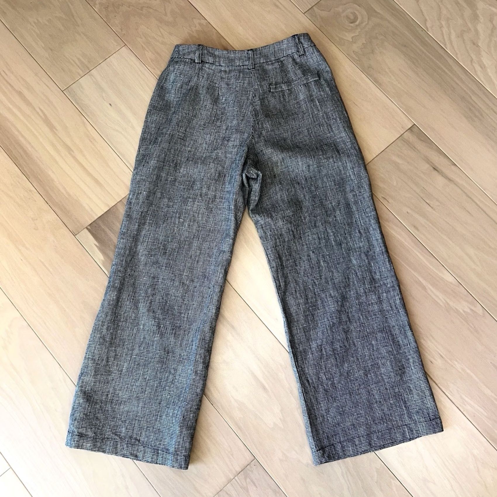 Reformation Reformation Linen Trousers Houndstooth Wide-Leg 25" Inseam Womens 0 Size 25" / US 0 / IT 36 - 2 Thumbnail