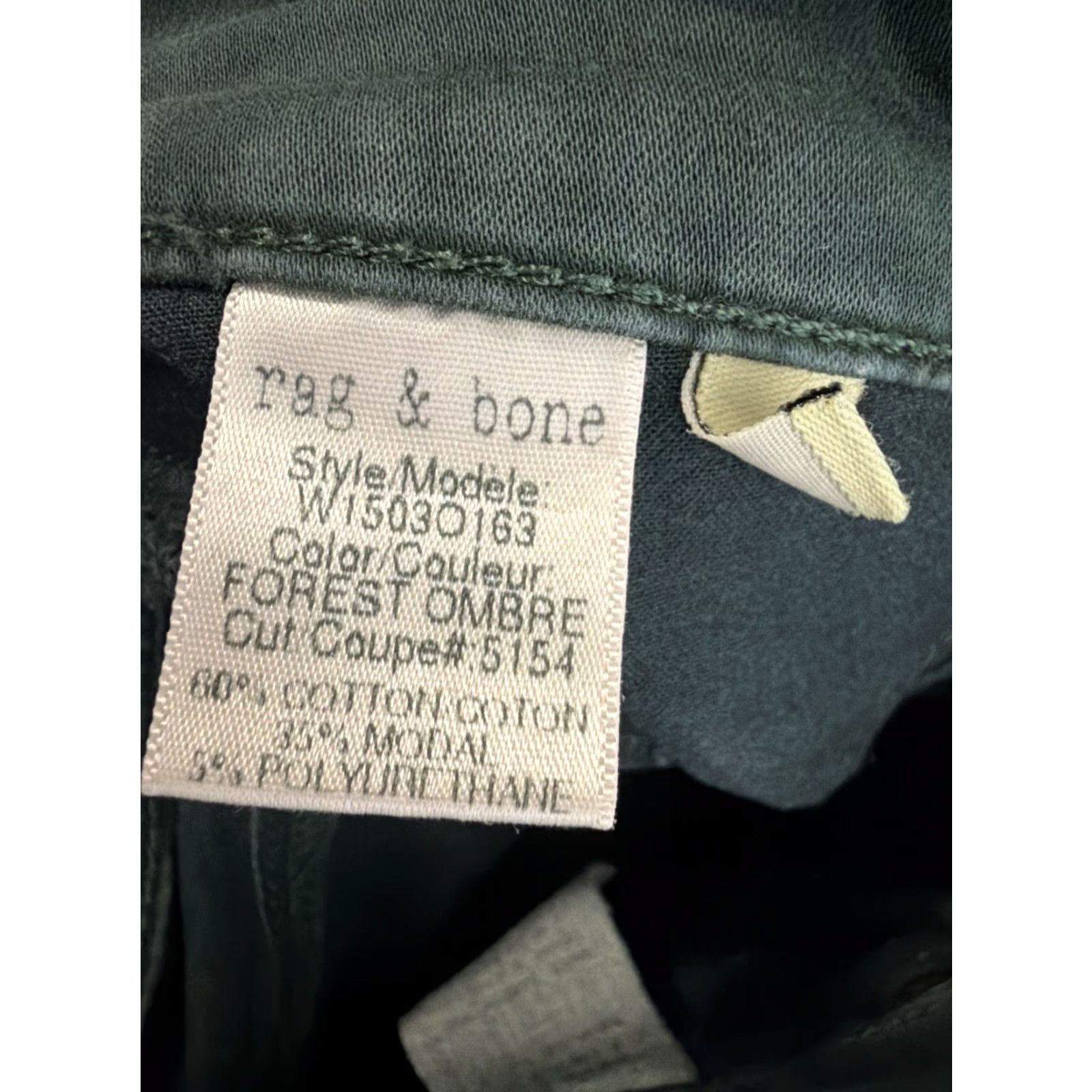 Rag & Bone Rag & Bone Jean Women’s Size 25 5 Pocket Skinny Leg Pants Green Cotton EUC Jegging Army Modern Regular Mens Girls Womens Size 42" / US 20 - 7 Thumbnail