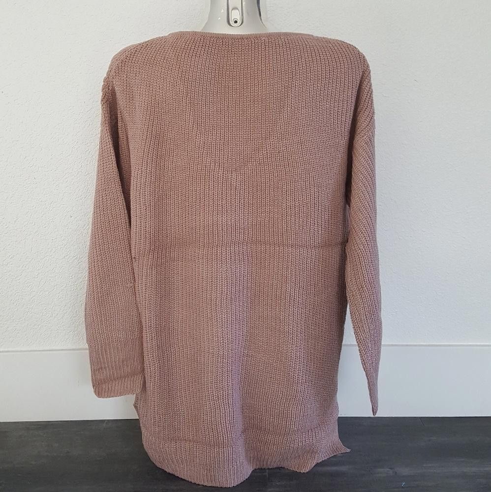 Designer Nude High Low Sweater Long Sleeve Size ONE SIZE - 2 Thumbnail