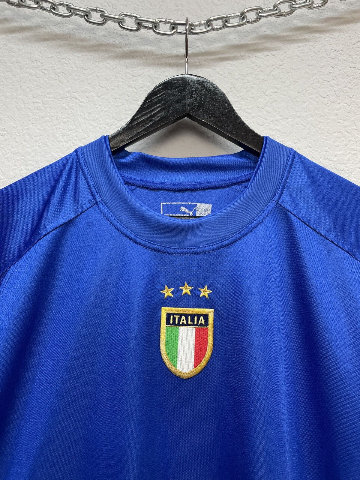 Puma Vintage Y2K Puma Italia Tee 00s Blockcore Soccer Jersey Size US XL / EU 56 / 4 - 5 Thumbnail