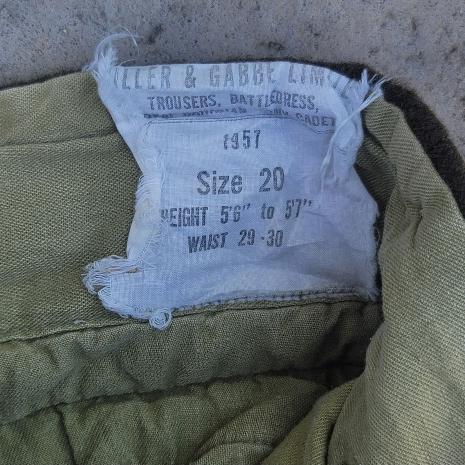 The Unbranded Brand Vtg 1957 Miller & Gabbe Limited Canadian Army Wool Pants Size 26" / US 2 / IT 38 - 5 Thumbnail