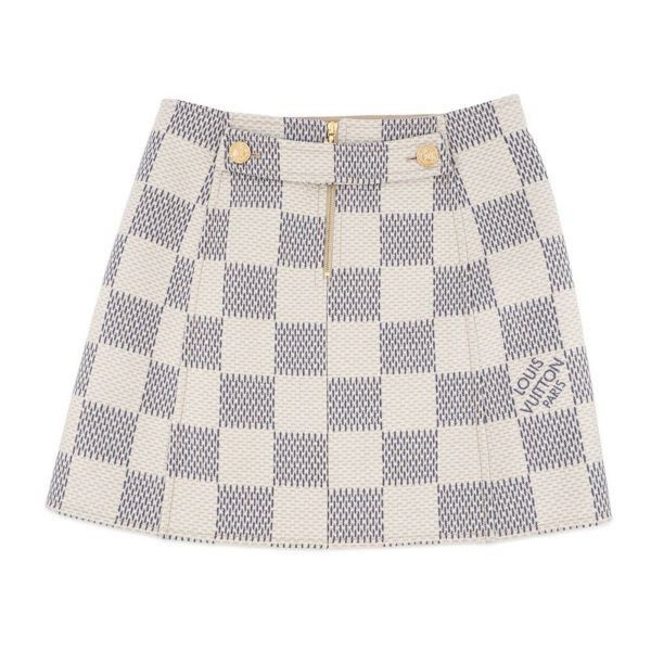 Louis Vuitton LOUIS VUITTON Damier Azur Skirt (L) Authentic Made in Ital Size 28" / US 6 / IT 42 - 2 Thumbnail