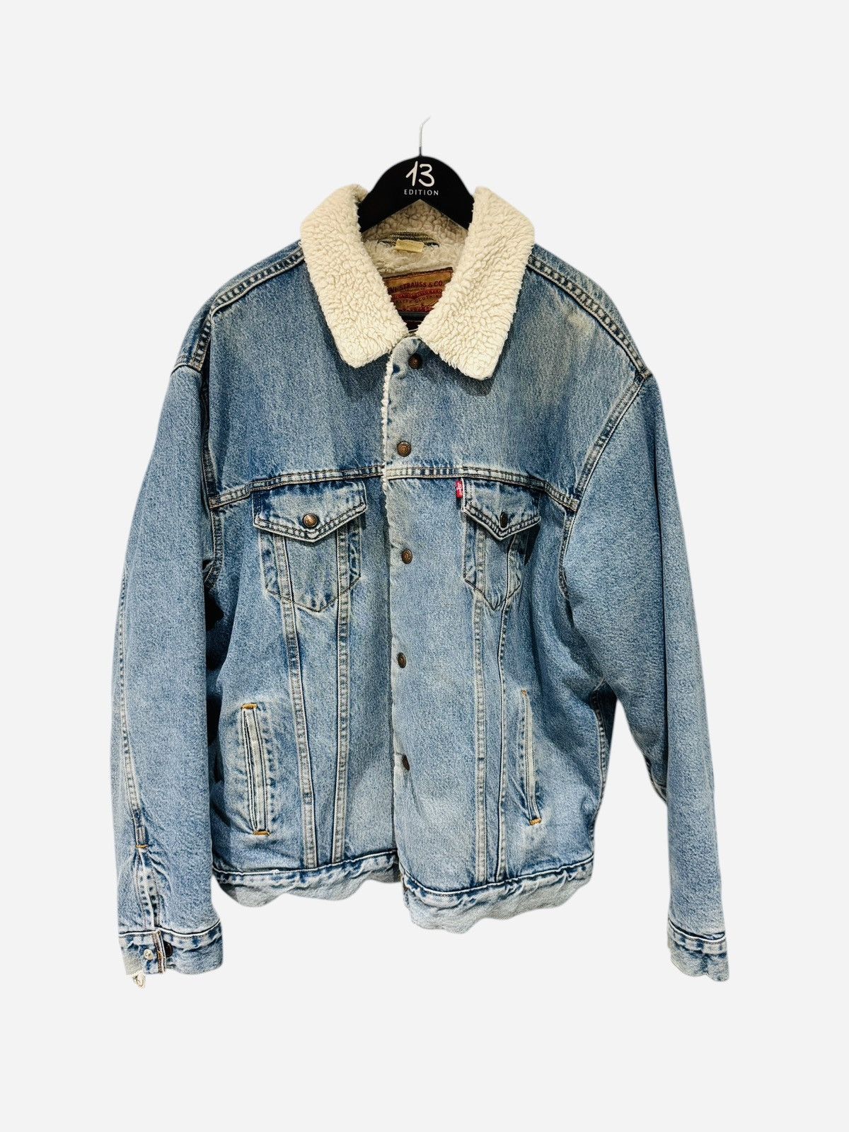 Levi's Rare Vintage Levi’s Denim Shearling Denim Jacket Size US XXL / EU 58 / 5 - 1 Thumbnail