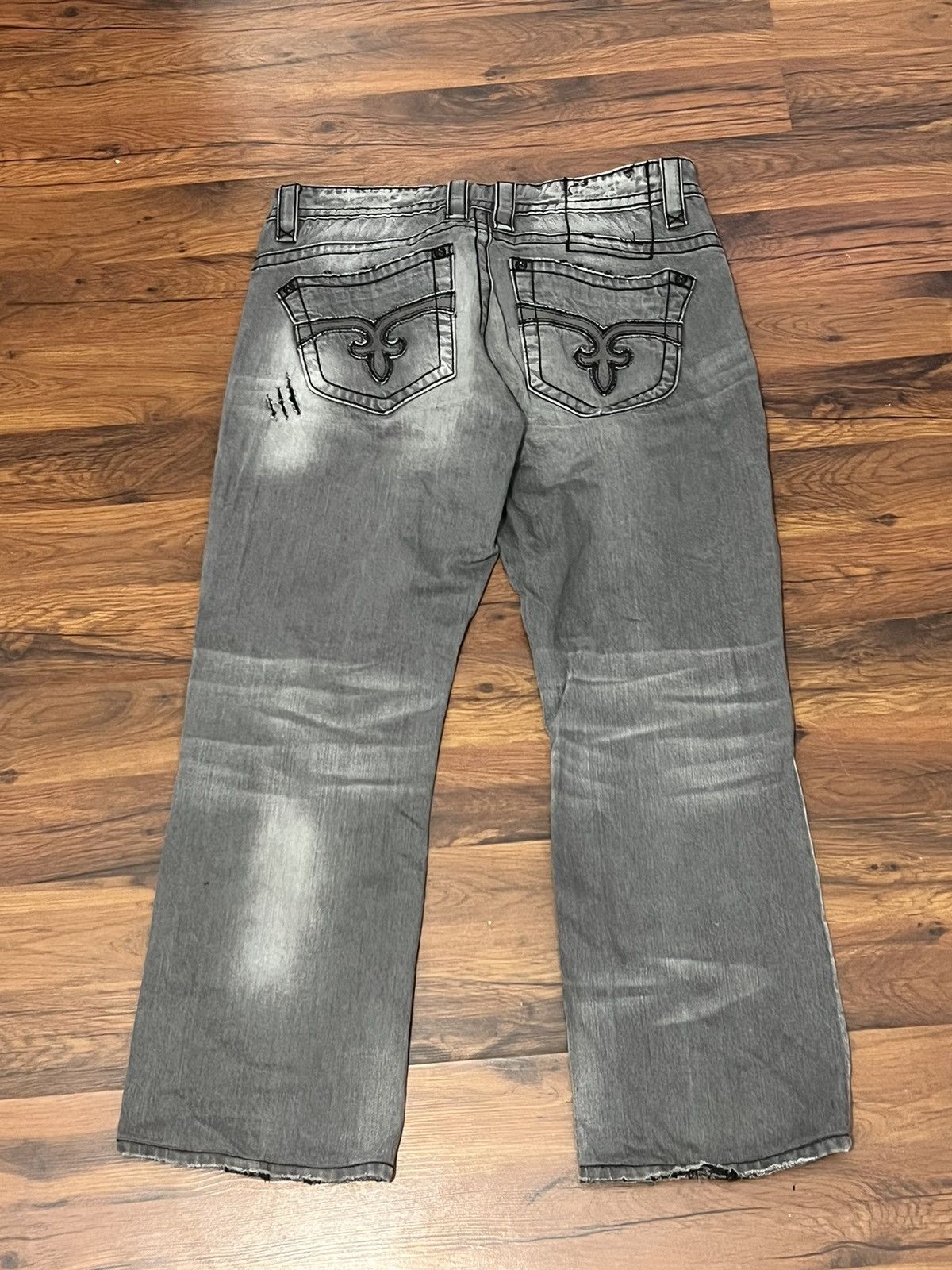 Rock Revival Rare Vintage Rock Revival Drip Denim Jeans Pants USA 36 Size US 36 / EU 52 - 9 Thumbnail