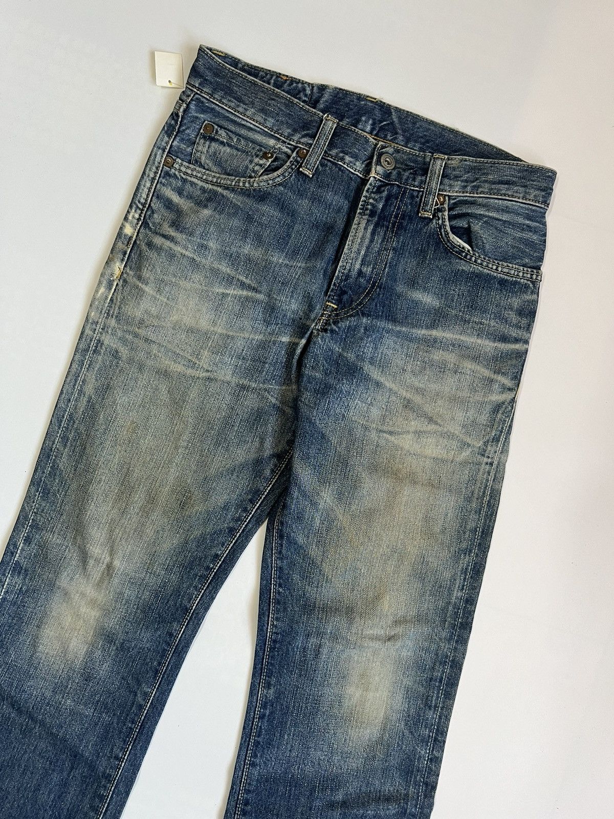 Uniqlo Uniqlo UJ Regular Fit Dirty Washed Denim Size US 29 - 4 Thumbnail