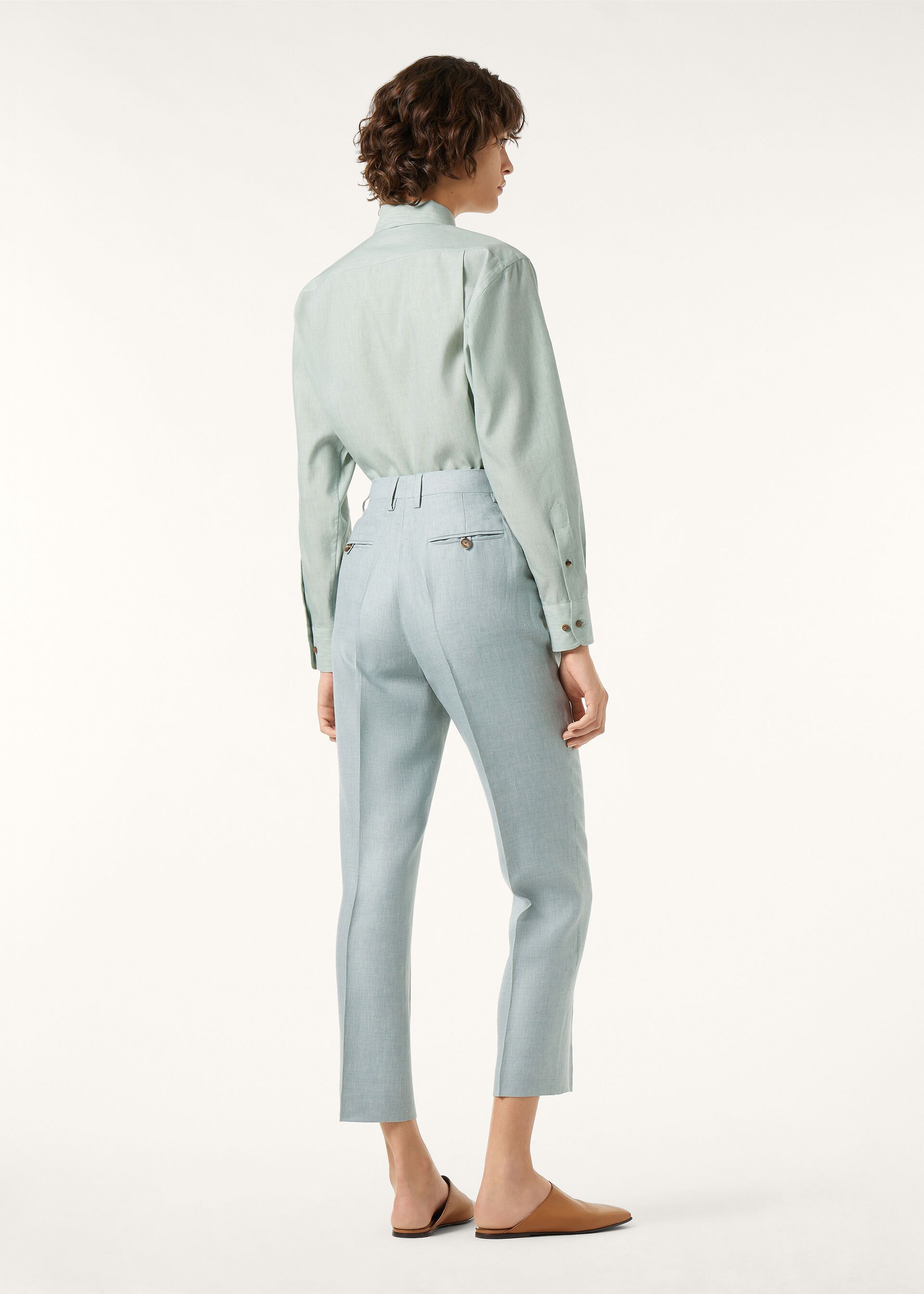 Loro Piana os11x0426 FAQ8219 Andre Shirt in Natural Agata Size XS / US 0-2 / IT 36-38 - 5 Thumbnail