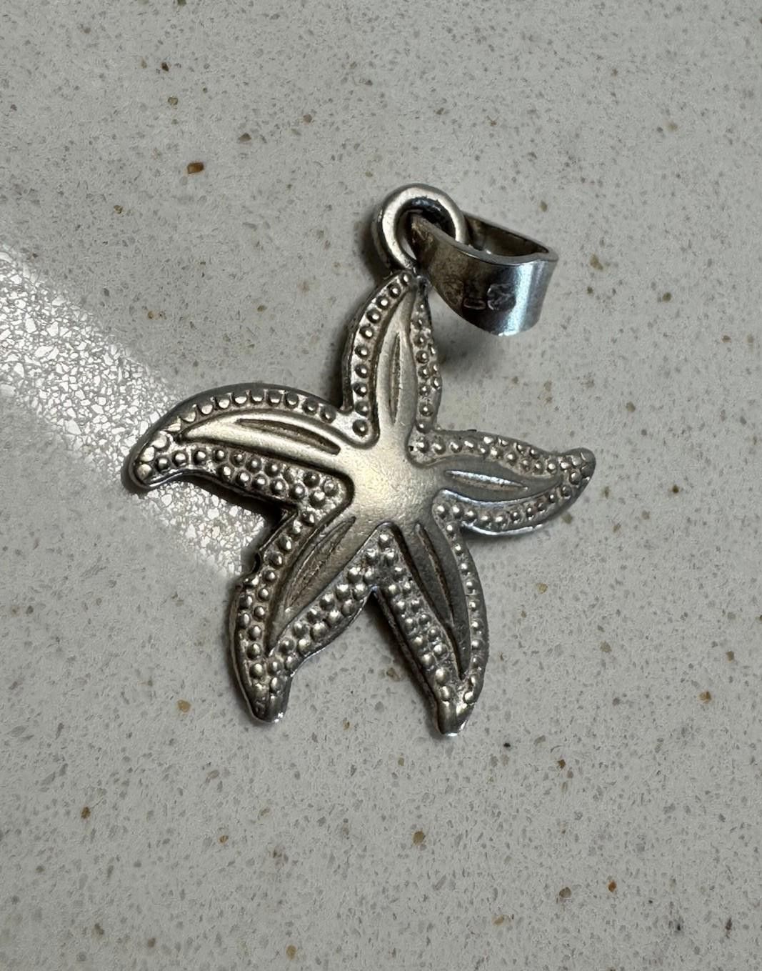 Designer Sterling SilverTextured Starfish Design Mexican Pendant .925 Size ONE SIZE - 2 Thumbnail