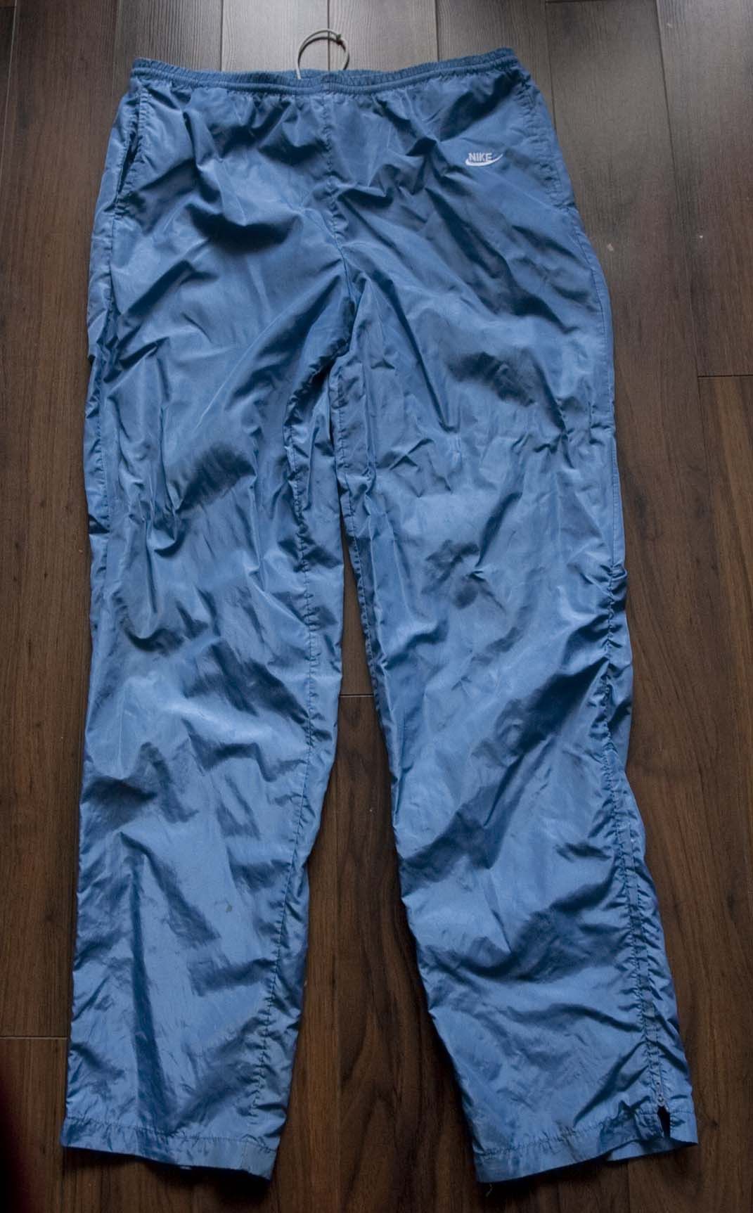 Nike × Vintage Nike Track Pants Vintage 80s Size 34x31 Blue Made in Japan Size US 34 / EU 50 - 1 Thumbnail