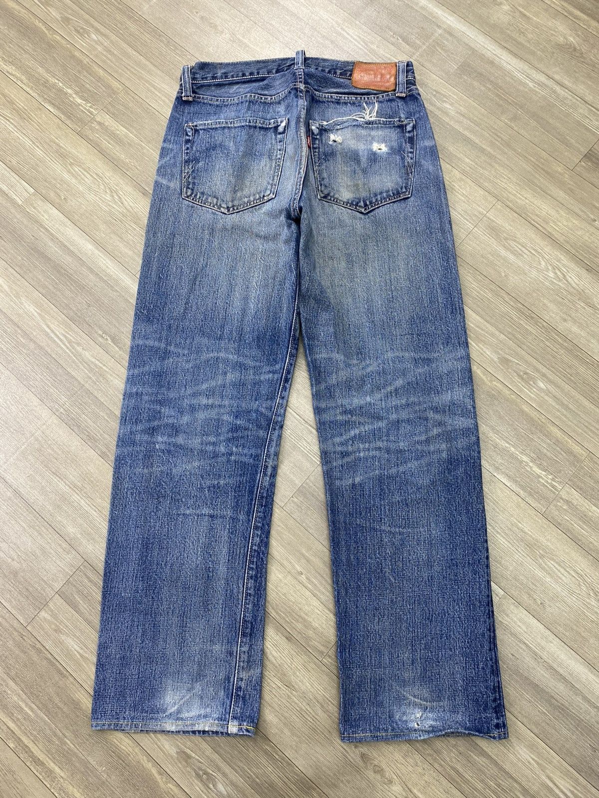 Sugar Cane 🇯🇵Vintage Sugar Cane Japan Distressed Faded Selvedge Jeans Size US 30 / EU 46 - 20 Thumbnail