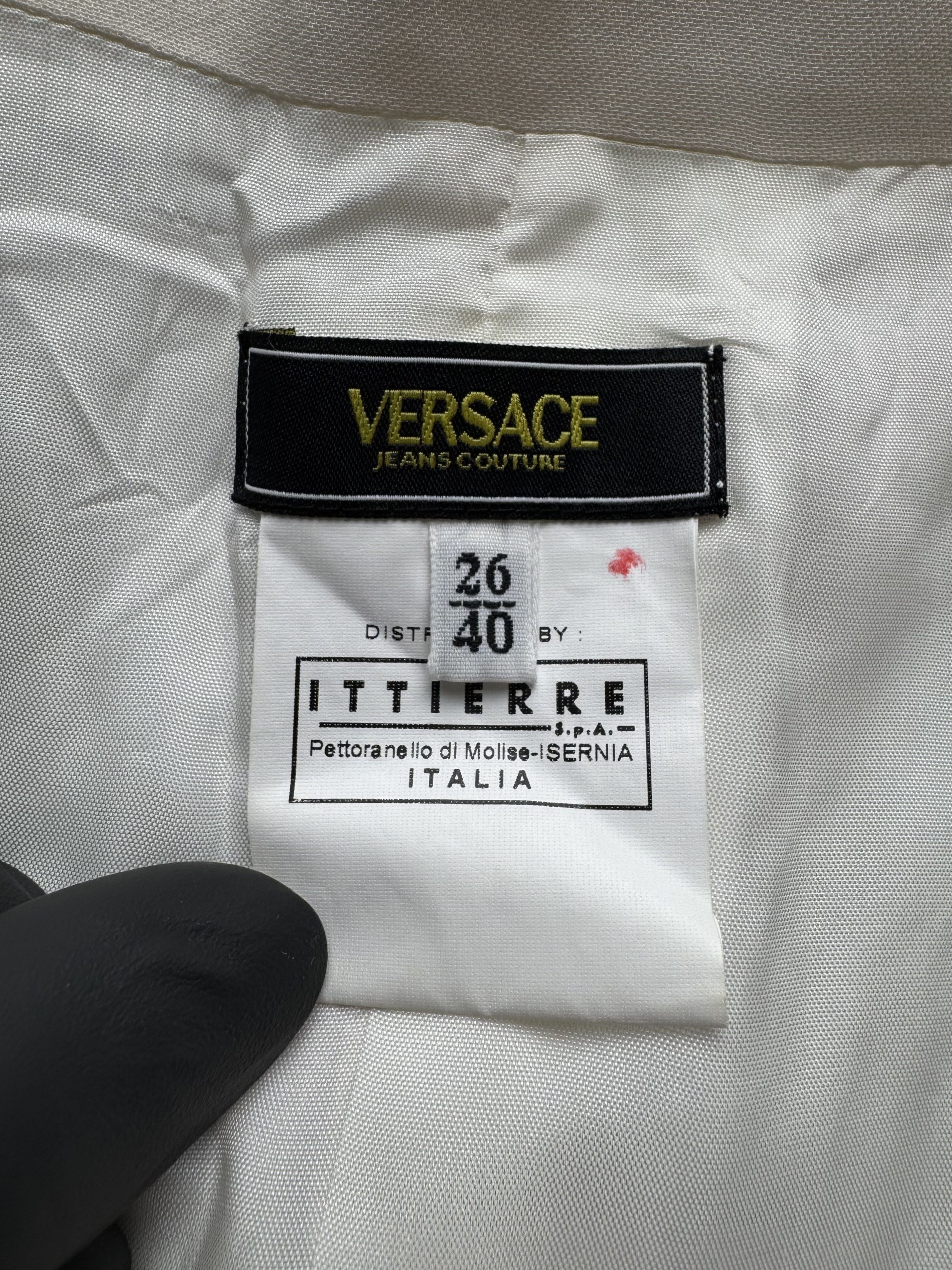 Versace Vintage Versace Embellished Silk Blazer Designer Jacket Size S / US 4 / IT 40 - 7 Thumbnail