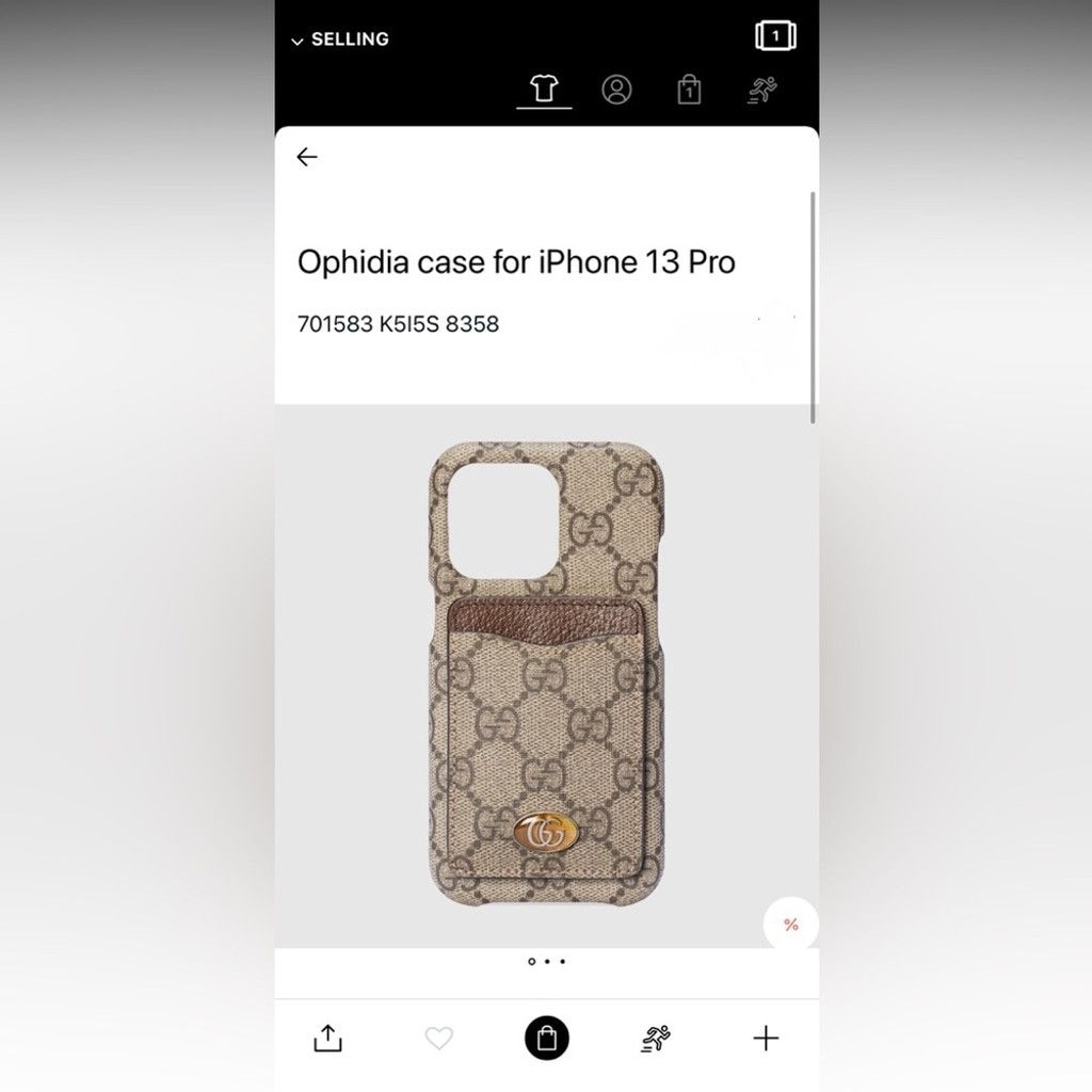 Gucci NEW Gucci Ophidia iPhone 13 Pro Case Detachable Card Holder Size ONE SIZE - 10 Thumbnail