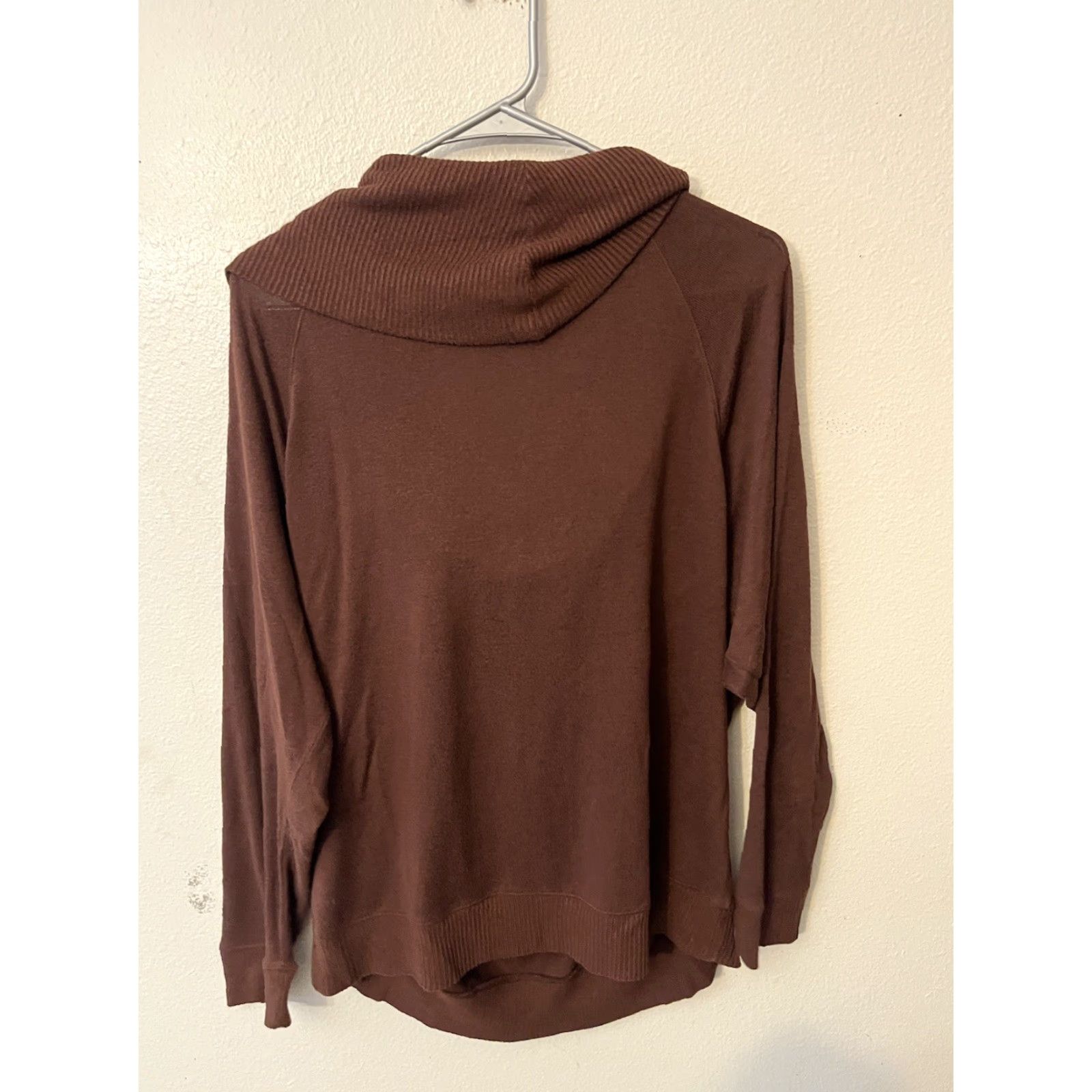 Express Express NWT Women's Medium Sweater Brown Cowl Neck - Cape Style, Size M, Brand Express Size M / US 6-8 / IT 42-44 - 2 Thumbnail