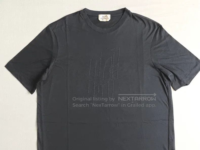 Hermes Hermes Men's short-sleeve T-shirt, navy blue, 100% cotton Size US L / EU 52-54 / 3 - 2 Thumbnail