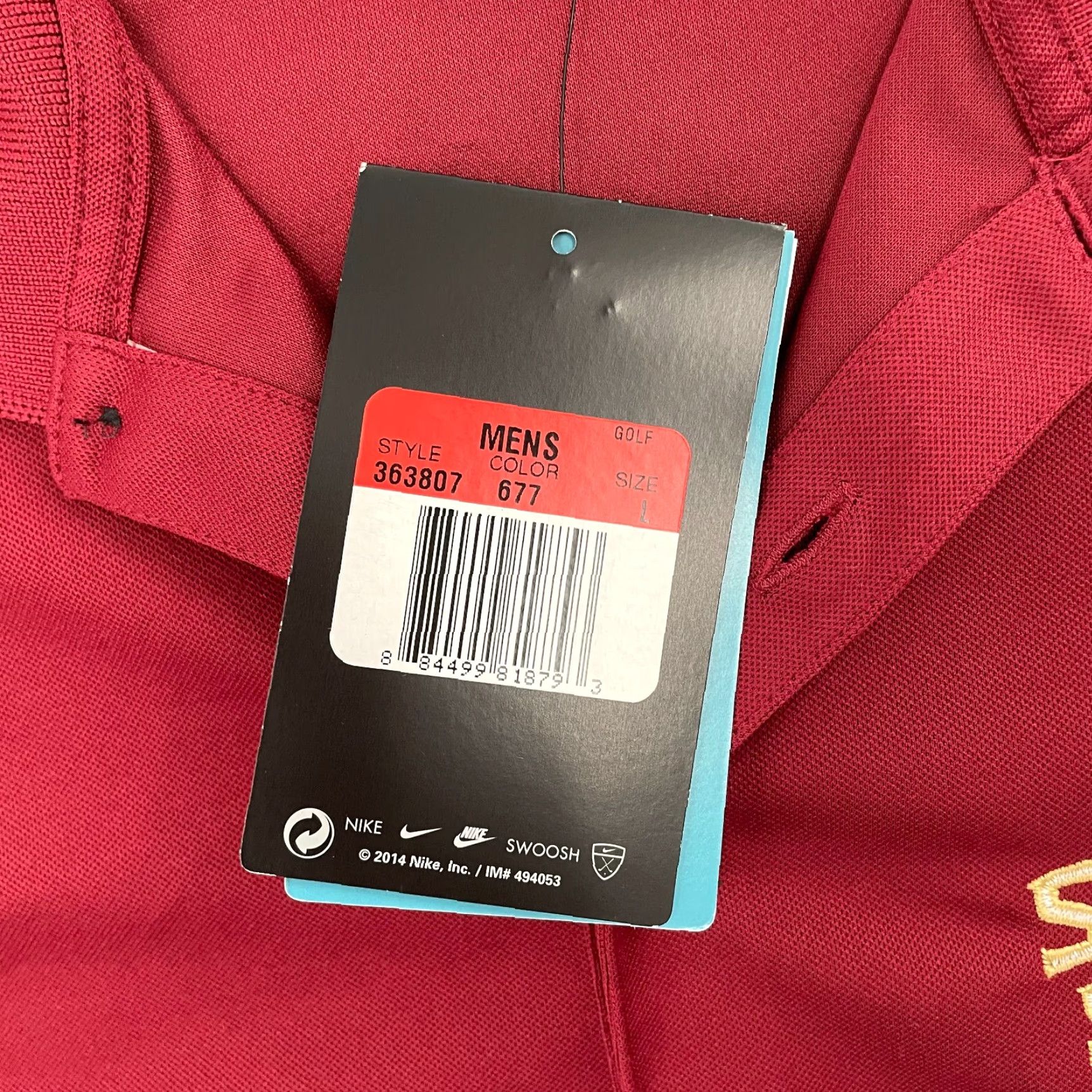 Nike Nike Golf Shirt Adult Large Red Polo Dri Fit Seminoles Sarasota Florida Mens NEW Size US L / EU 52-54 / 3 - 6 Thumbnail