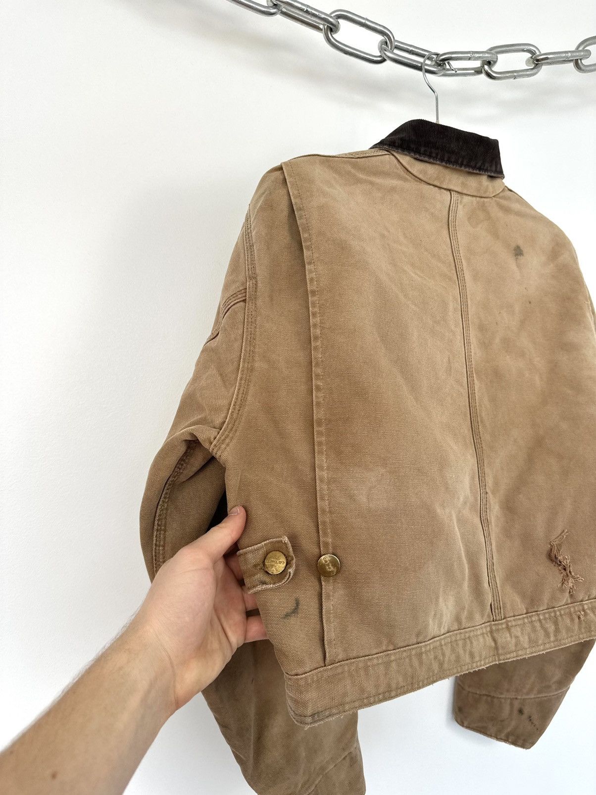 Carhartt Vintage 80s Carhartt USA Cropped Boxy Distressed Rare Jacket Size US S / EU 44-46 / 1 - 17 Thumbnail