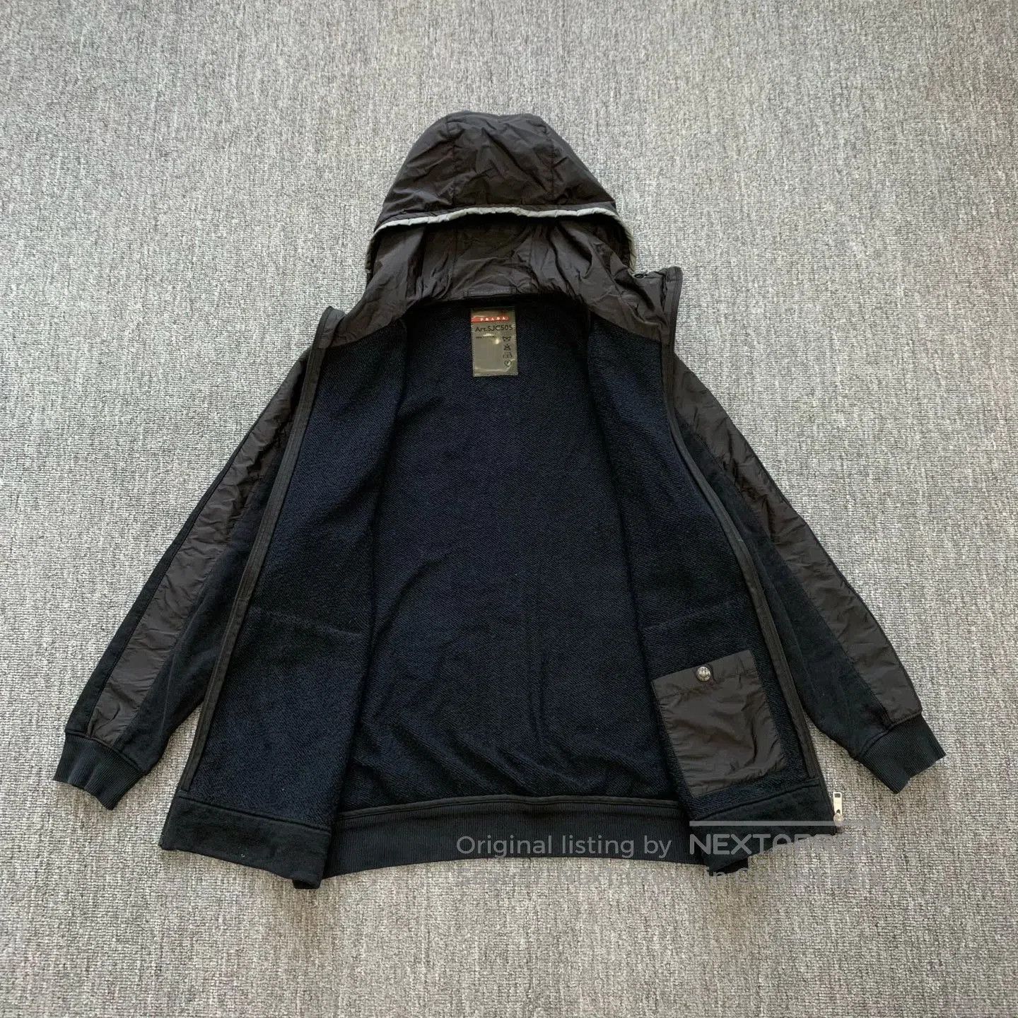 Prada Prada Black Zip-Up Hooded Jacket. Size US L / EU 52-54 / 3 - 7 Thumbnail