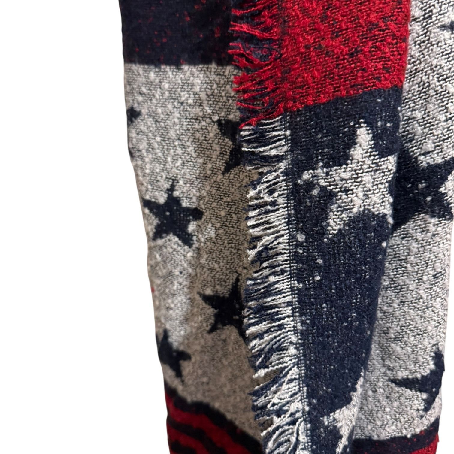 Other Love Of Fashion Red White Blue Flag Scarf Wrap New Tags Size ONE SIZE - 4 Thumbnail