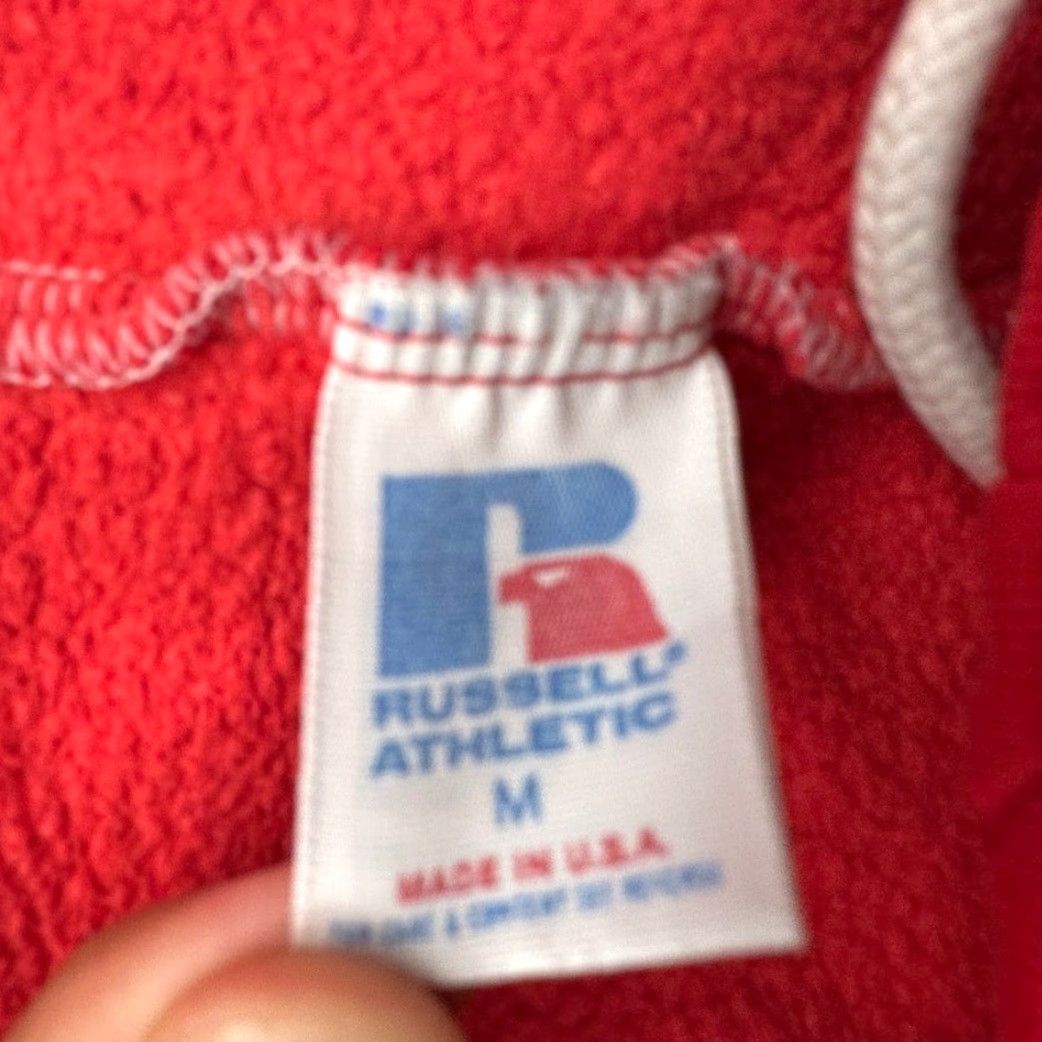 Russell Athletic VINTAGE 80s Russell Athletic Red Jogger Pants Mens M Sweatpants Drawstring Size US 31 - 3 Thumbnail