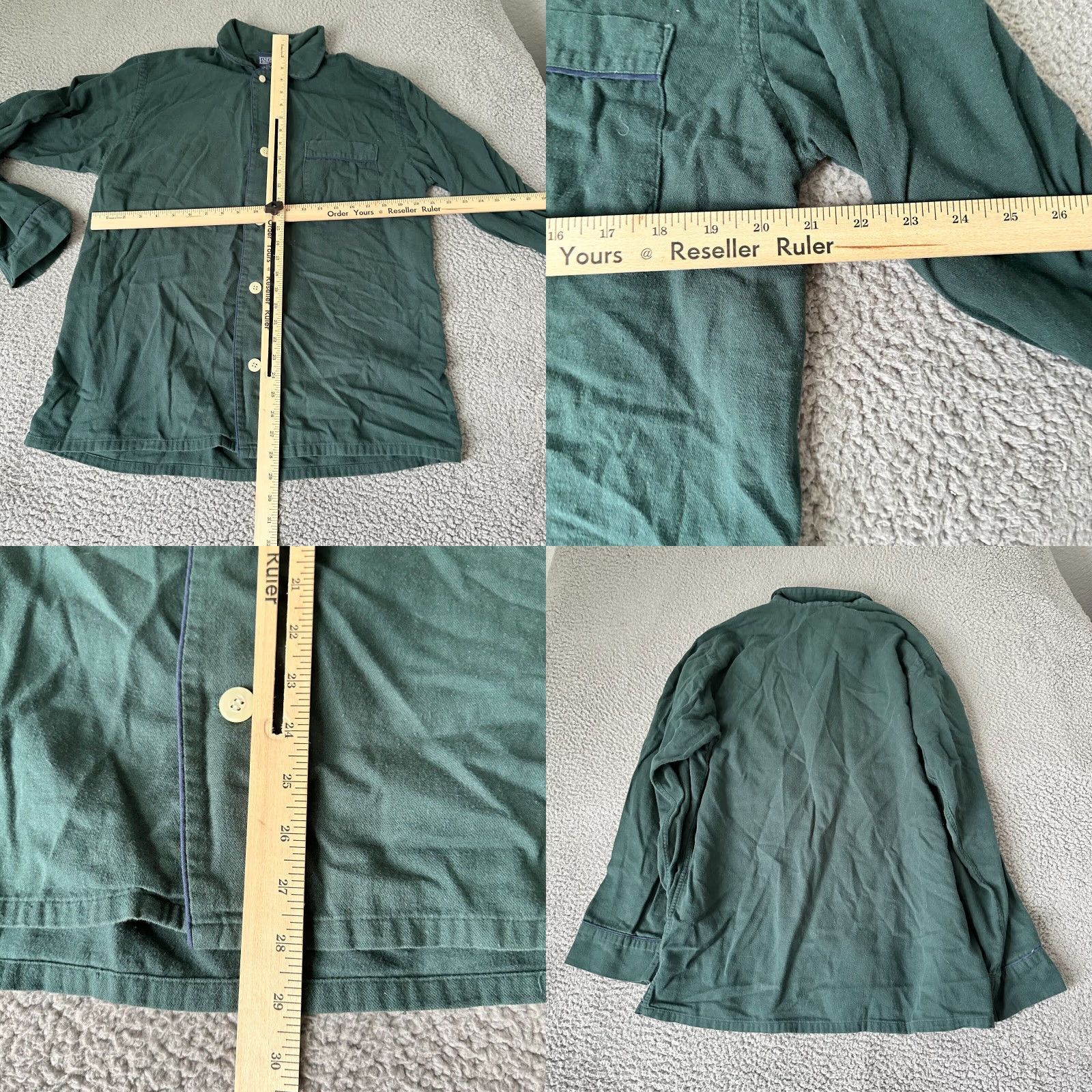 Lands' End VINTAGE Lands' End Shirt Mens Adult Large Green Cotton Flannel Button-Up 90s Mar Pockets Size US L / EU 52-54 / 3 - 8 Thumbnail