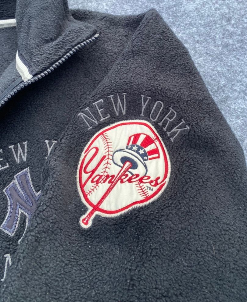 MLB Vintage Major League Baseball Yankees New York Fleece Jacket Size US L / EU 52-54 / 3 - 6 Thumbnail
