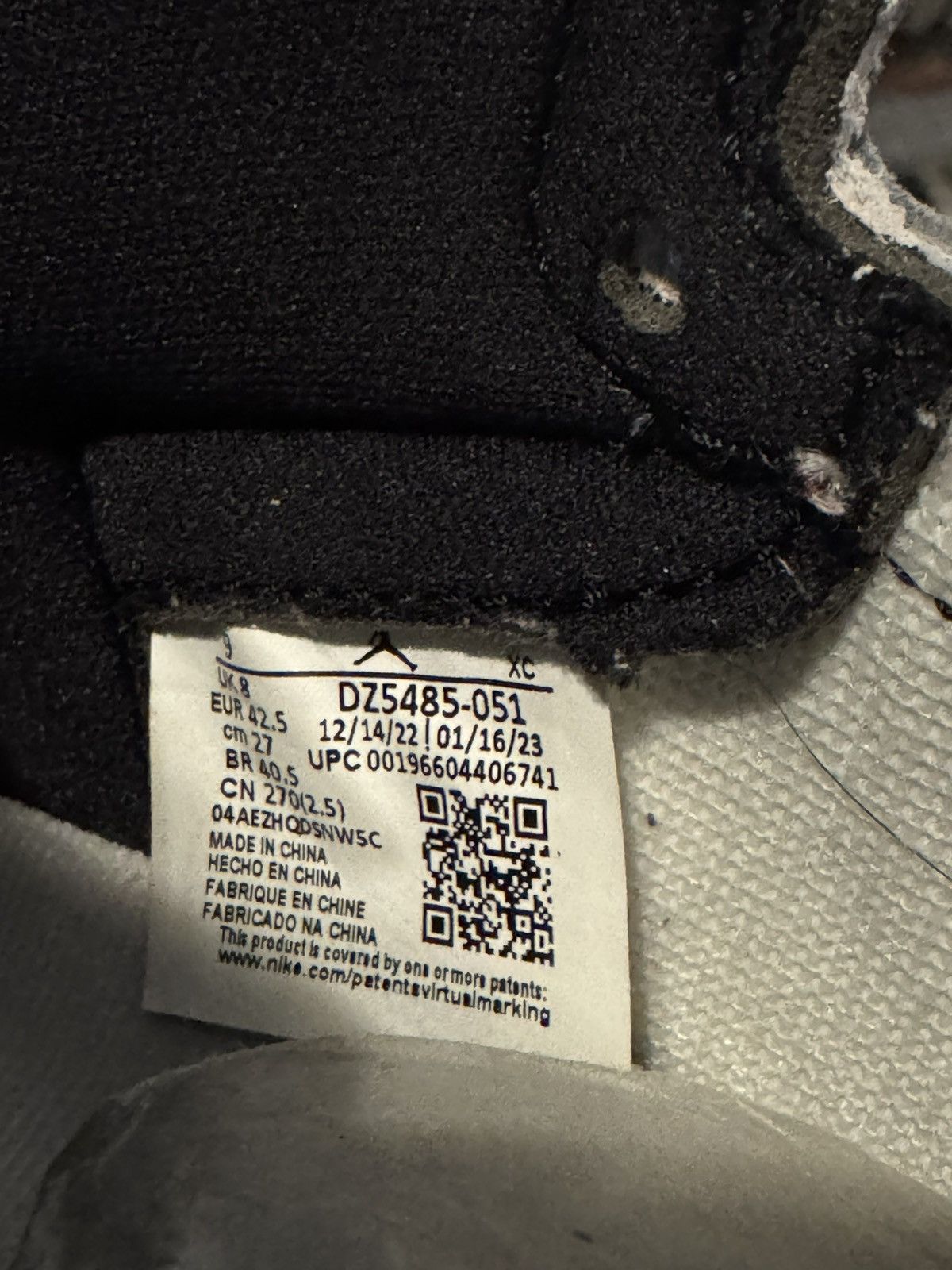 Jordan Brand × Nike Jordan 1 Retro High OG “Washed Black” Size US 9 / EU 42 - 8 Thumbnail
