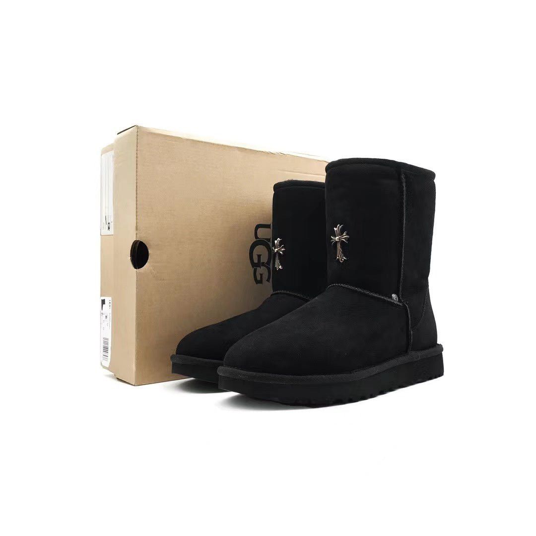 Chrome Hearts Chrome Hearts x UGG's Cross Leather Snow Boots Size US 8 / IT 38 - 4 Thumbnail