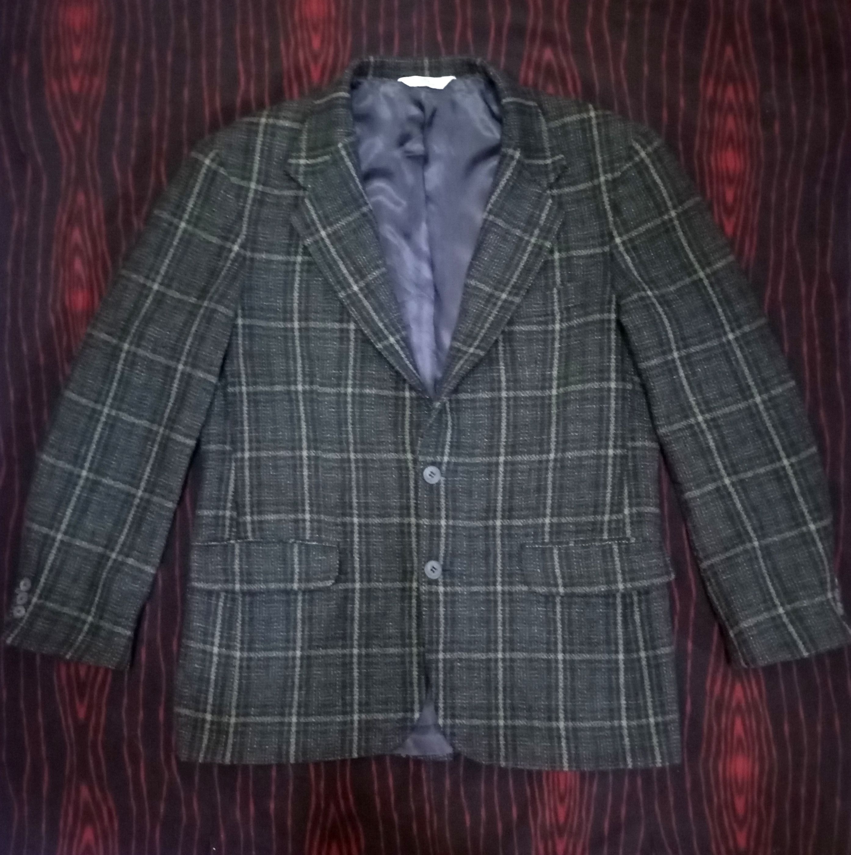 Eddie Bauer Eddie Bauer - Mens Homme - vintage checkered tweed blazer Size 38L - 1 Thumbnail