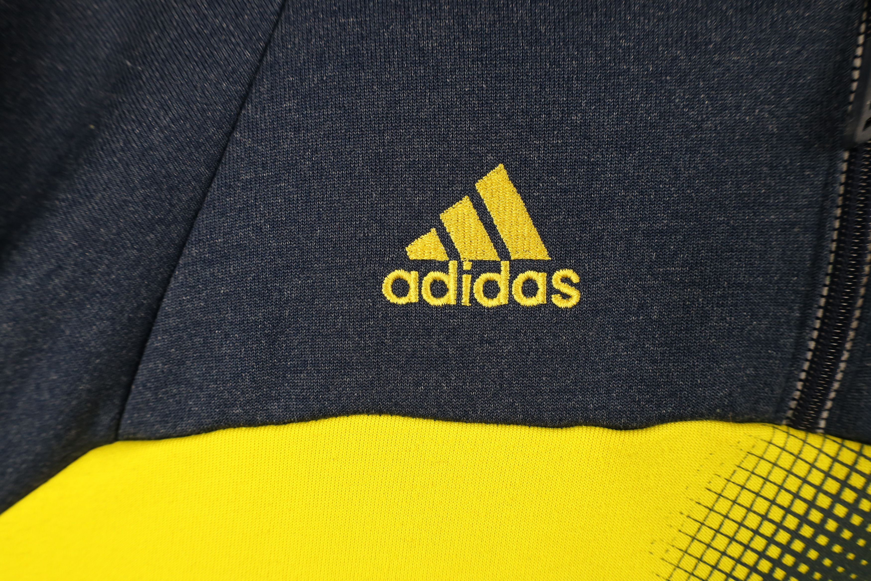 Adidas × Vintage Adidas University of Michigan Football Half Zip Hoodie Blue Size US L / EU 52-54 / 3 - 5 Thumbnail