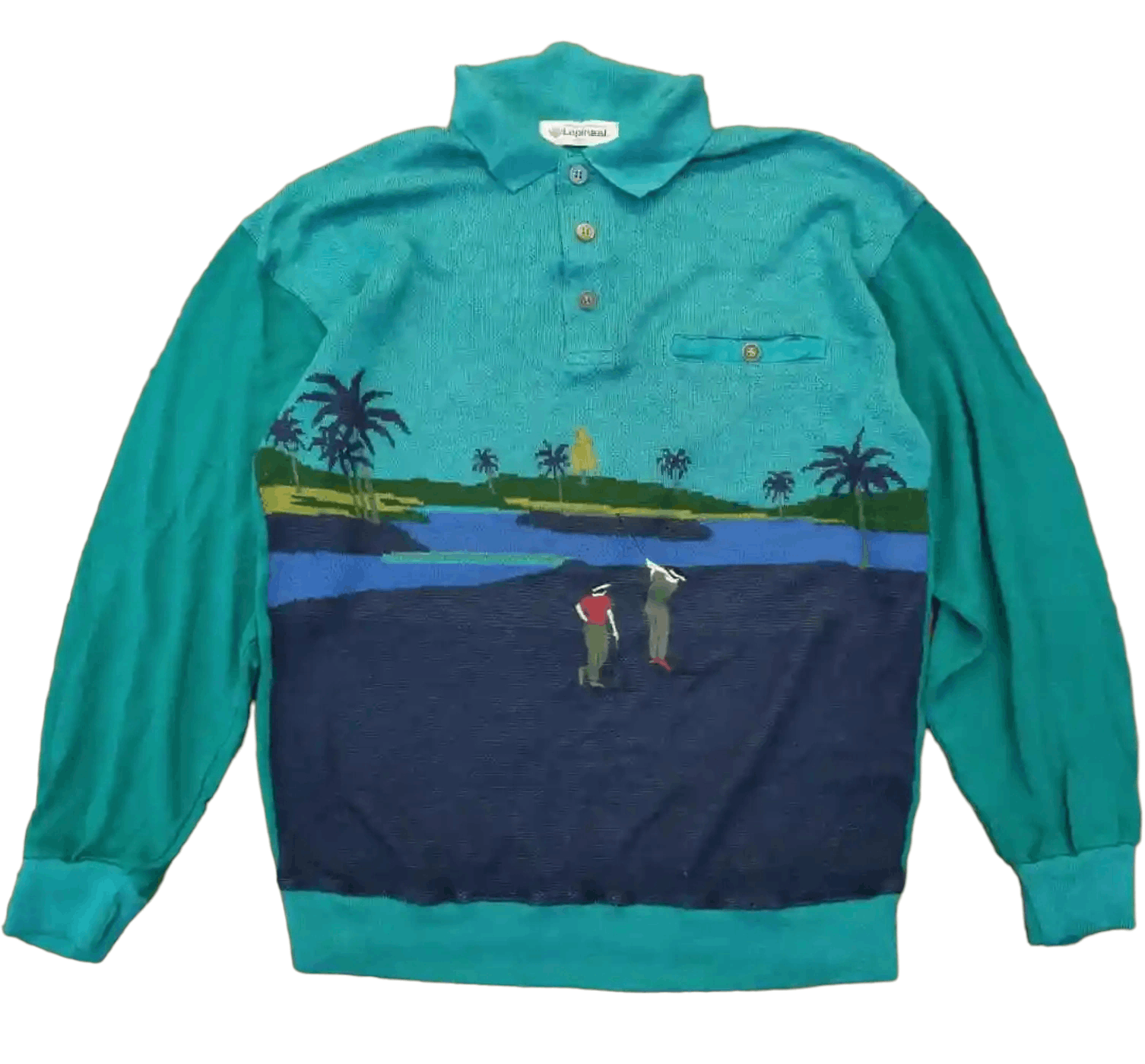 Japanese Brand Vintage Lapineal Golf Knitted Swaeter Size US M / EU 48-50 / 2 - 1 Thumbnail
