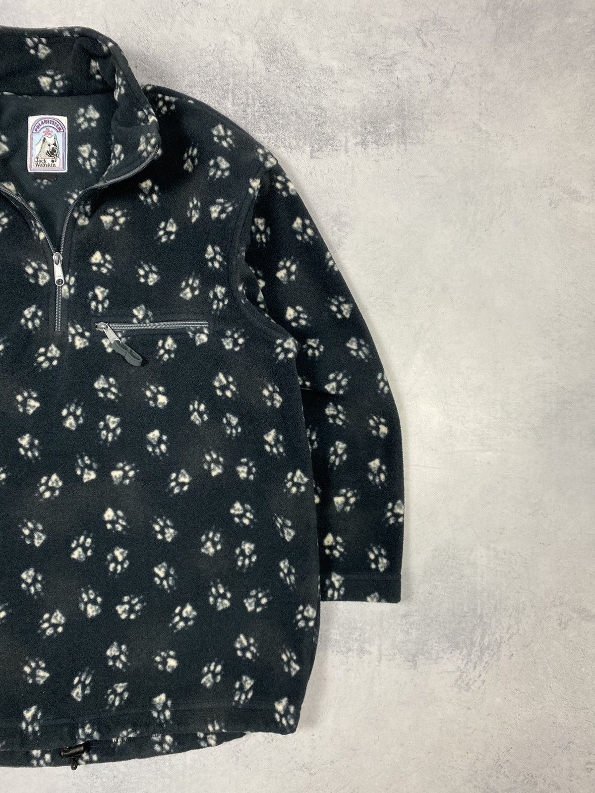 Jack Wolfskin Vintage Jack Wolfskin Polarsystem Paw Prints Fleece Jacket Size US M / EU 48-50 / 2 - 4 Thumbnail