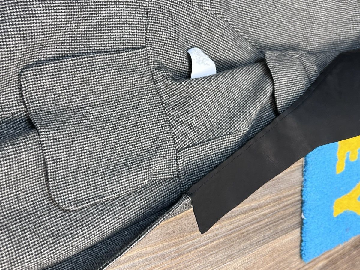 Dsquared2 × Vintage Dsquared2 Wool Checked Gray Coat Jacket with Leather details Size S / US 4 / IT 40 - 16 Thumbnail
