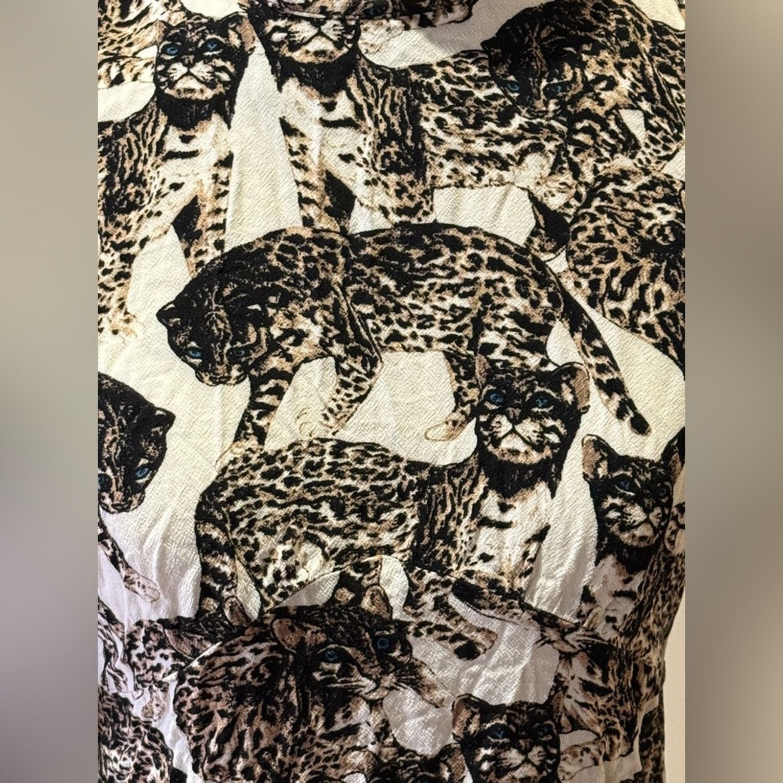 H&M H&M Black and White Leopard Print Long Sleeve Dress Size S / US 4 / IT 40 - 3 Thumbnail